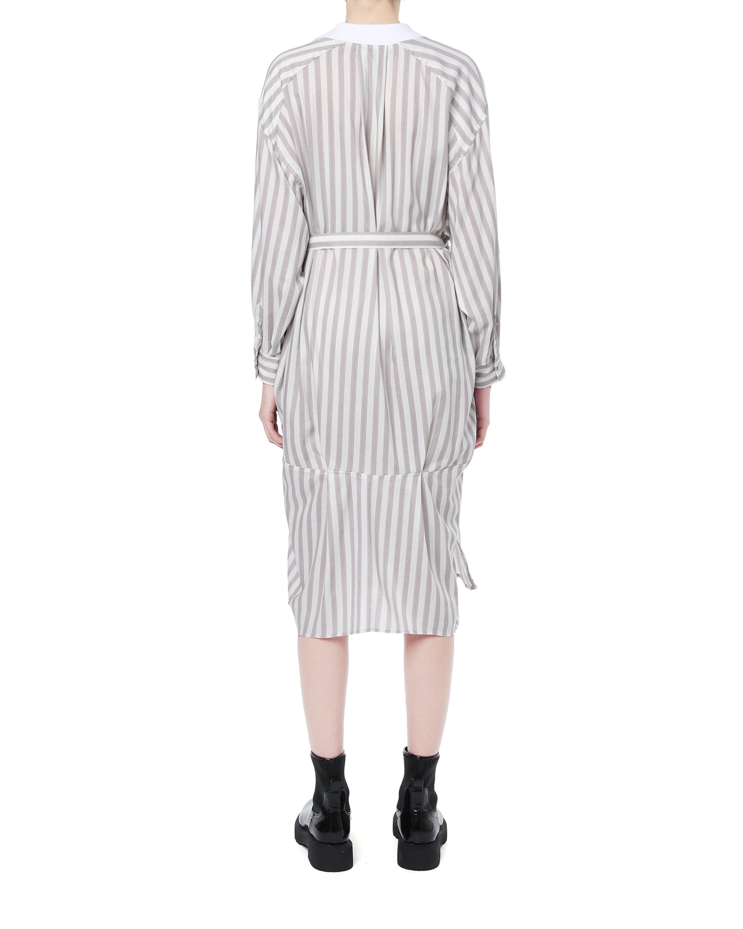 MERCIBEAUCOUP Stripe self-tie dress