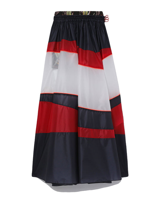 KOLOR Panelled midi skirt