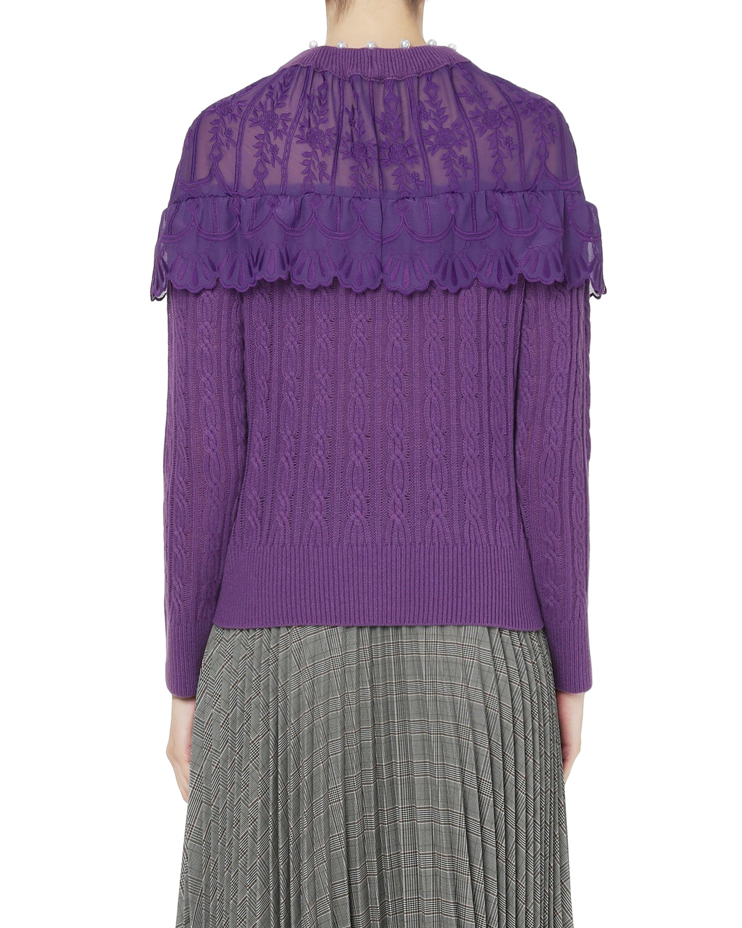 MUVEIL Pearl panelled sweater