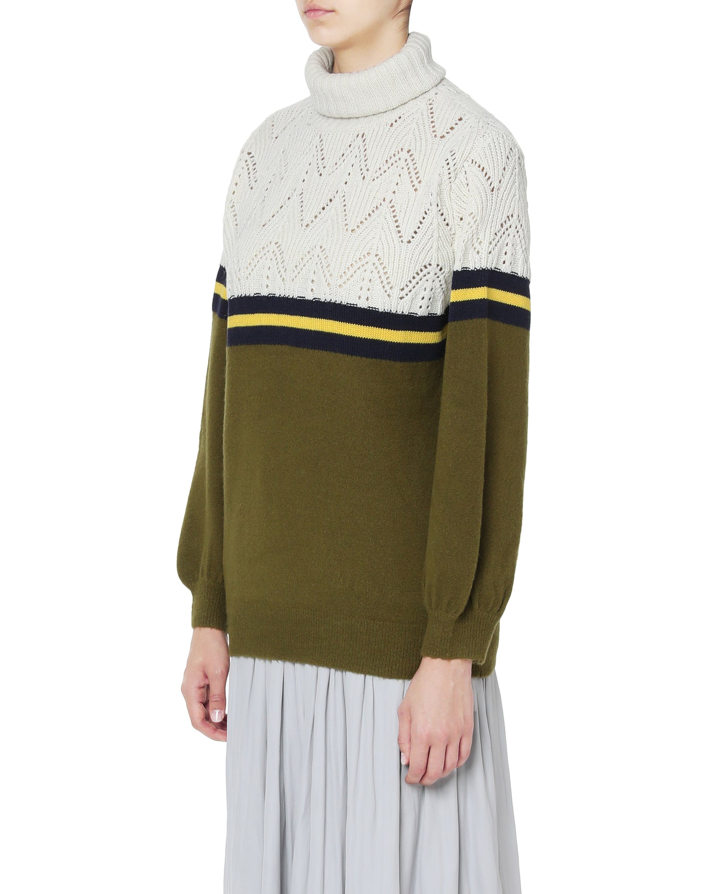 MUVEIL Panelled turtleneck sweater