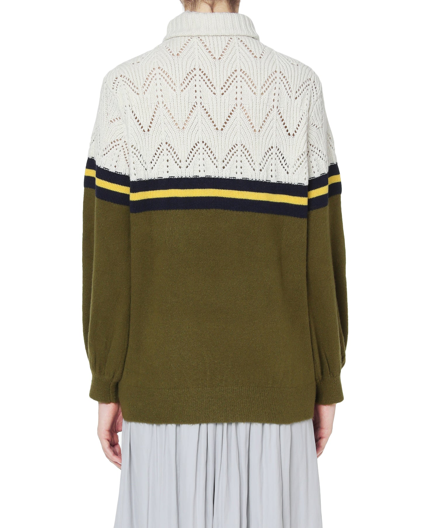 MUVEIL Panelled turtleneck sweater