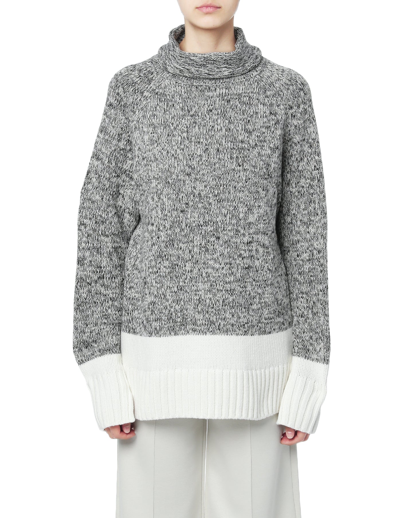 JOSEPH Two-tone mock neck sweater