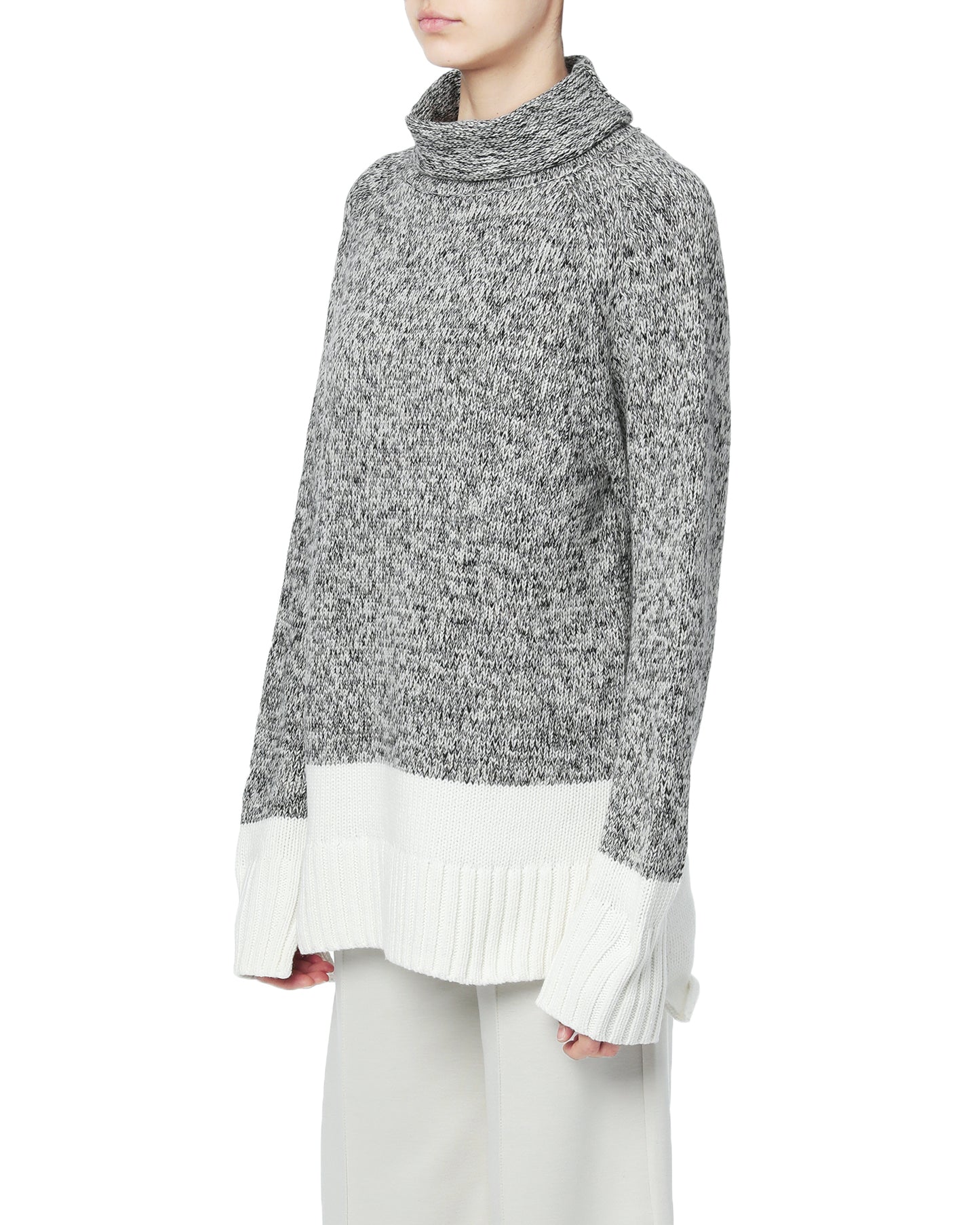 JOSEPH Two-tone mock neck sweater