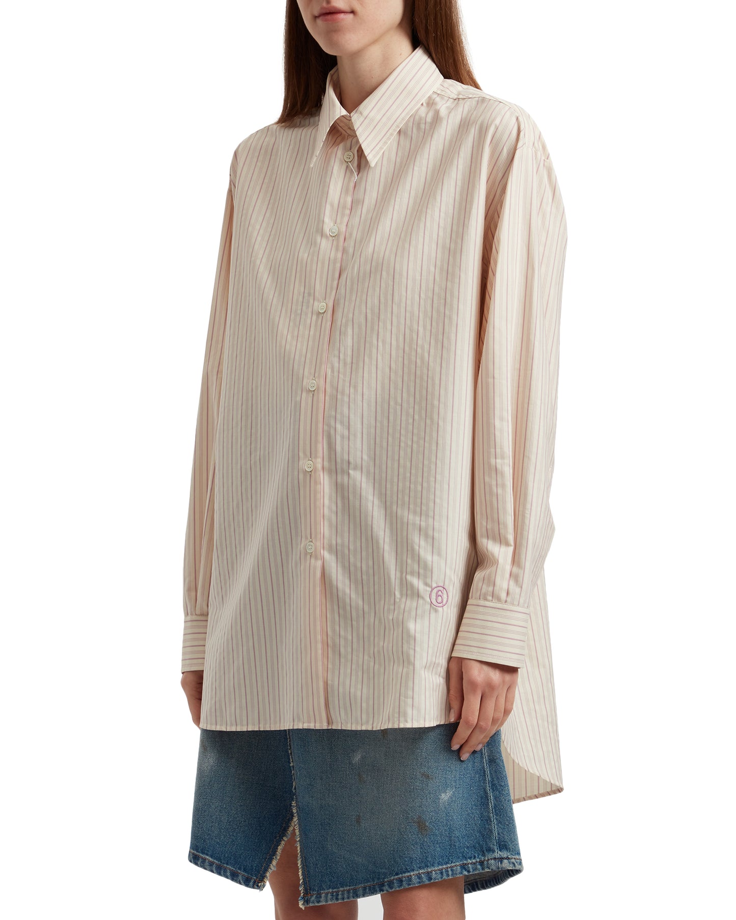 MM6 MAISON MARGIELA Number 6 pinstripe shirt