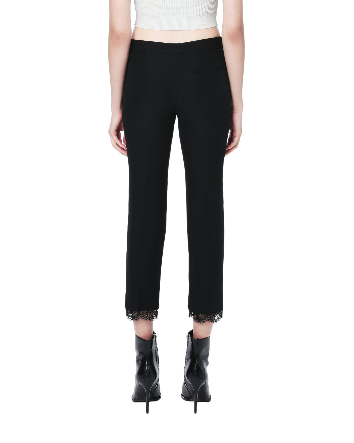 ALEXANDER MCQUEEN Cropped lace-trimmed pants