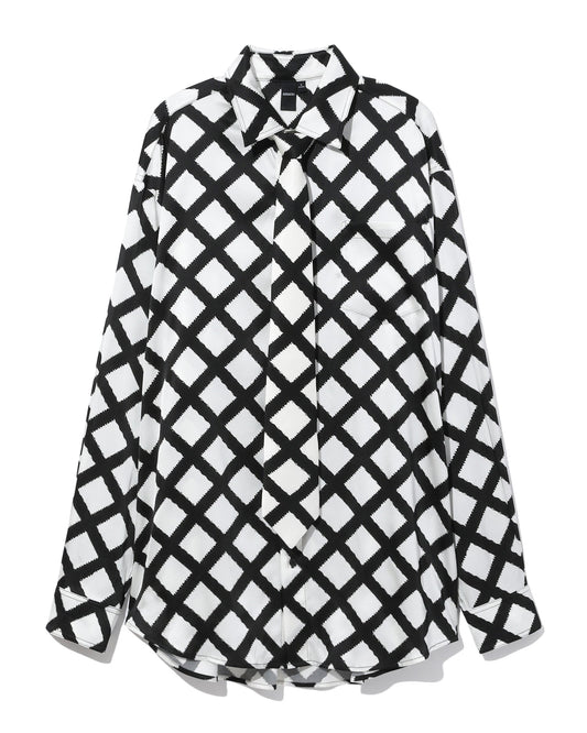 ANNAKIKI Diamond pattern print shirt