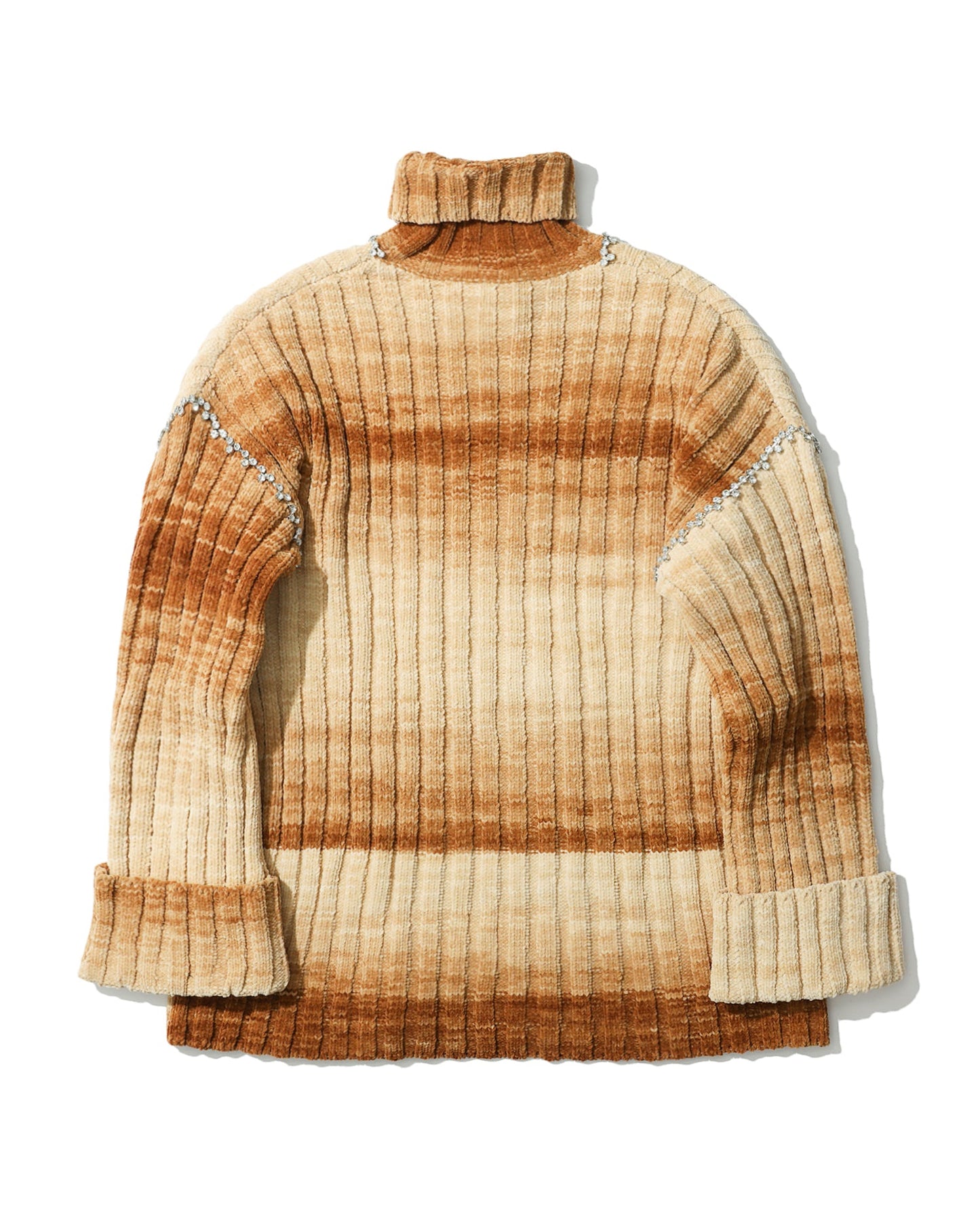 AREA NYC Oversized knit crystal trim sweater