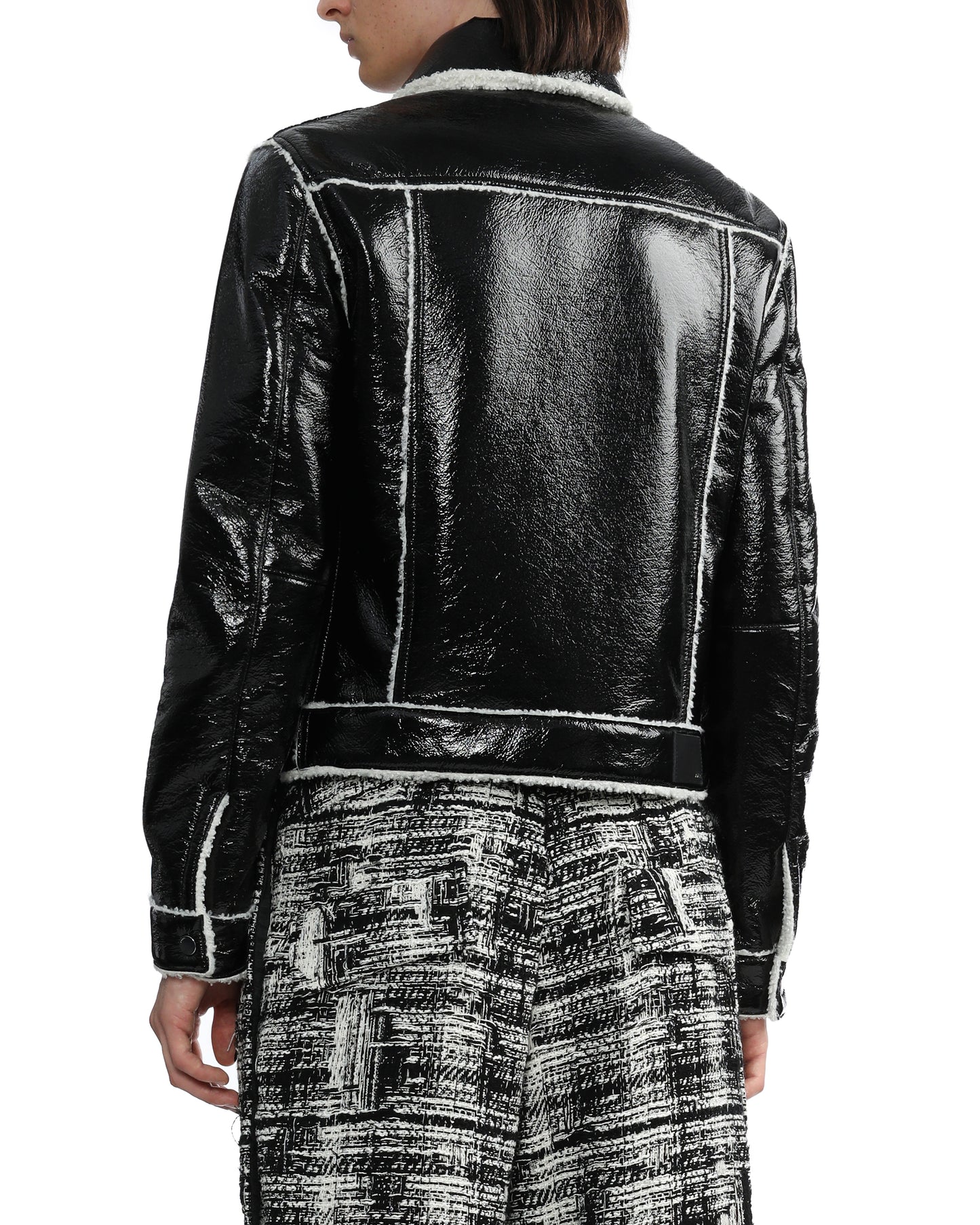 AMIRI Faux fur lined trucker jacket