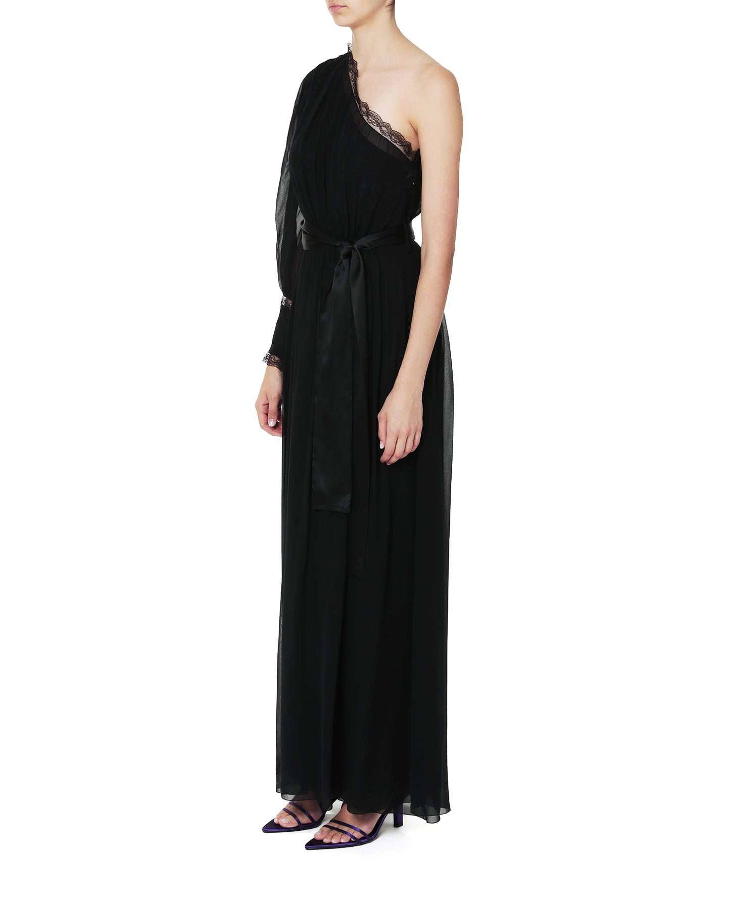 ALESSANRDA RICH One shoulder maxi dress