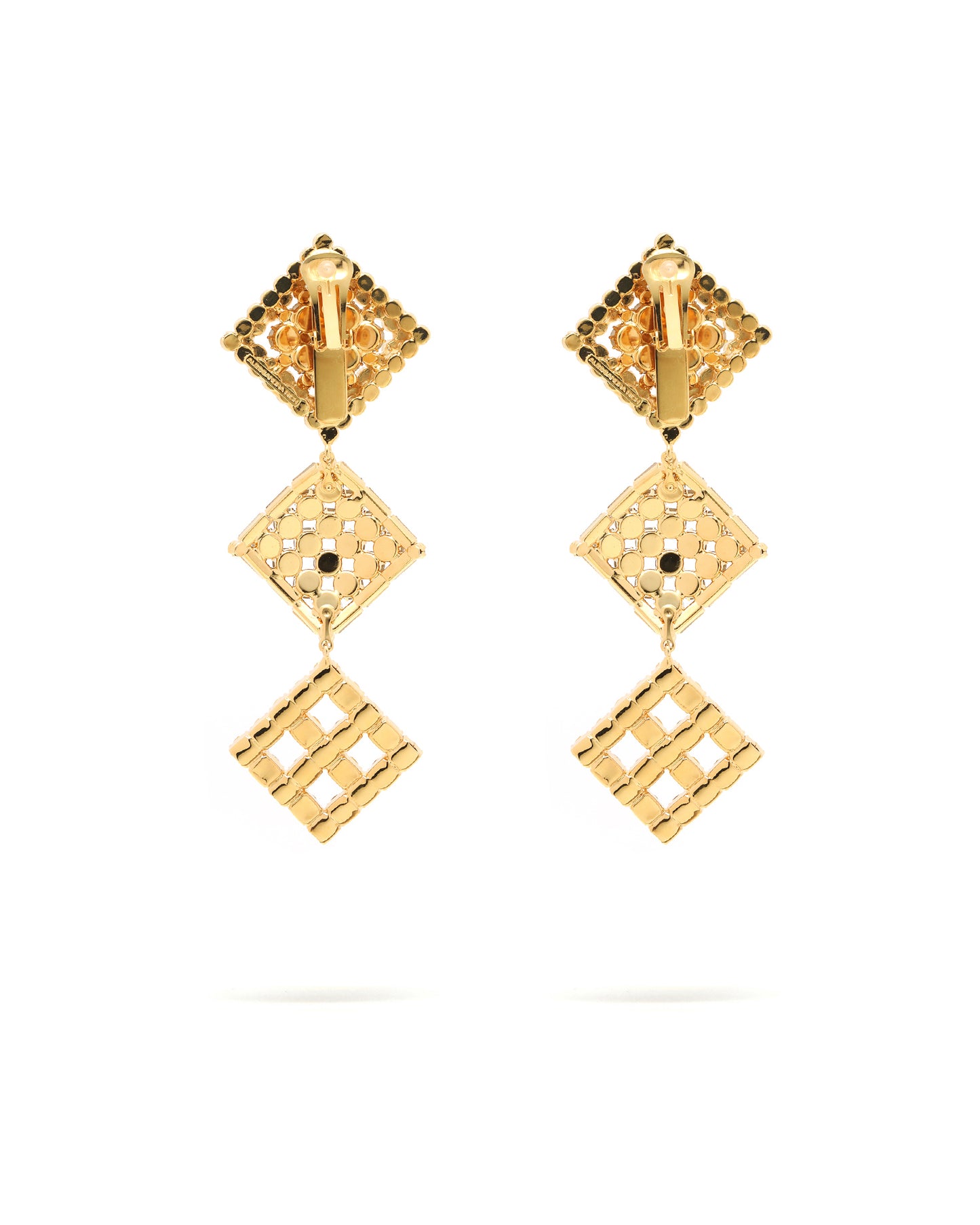 ALESSANRDA RICH Drop crystals clip-on earrings