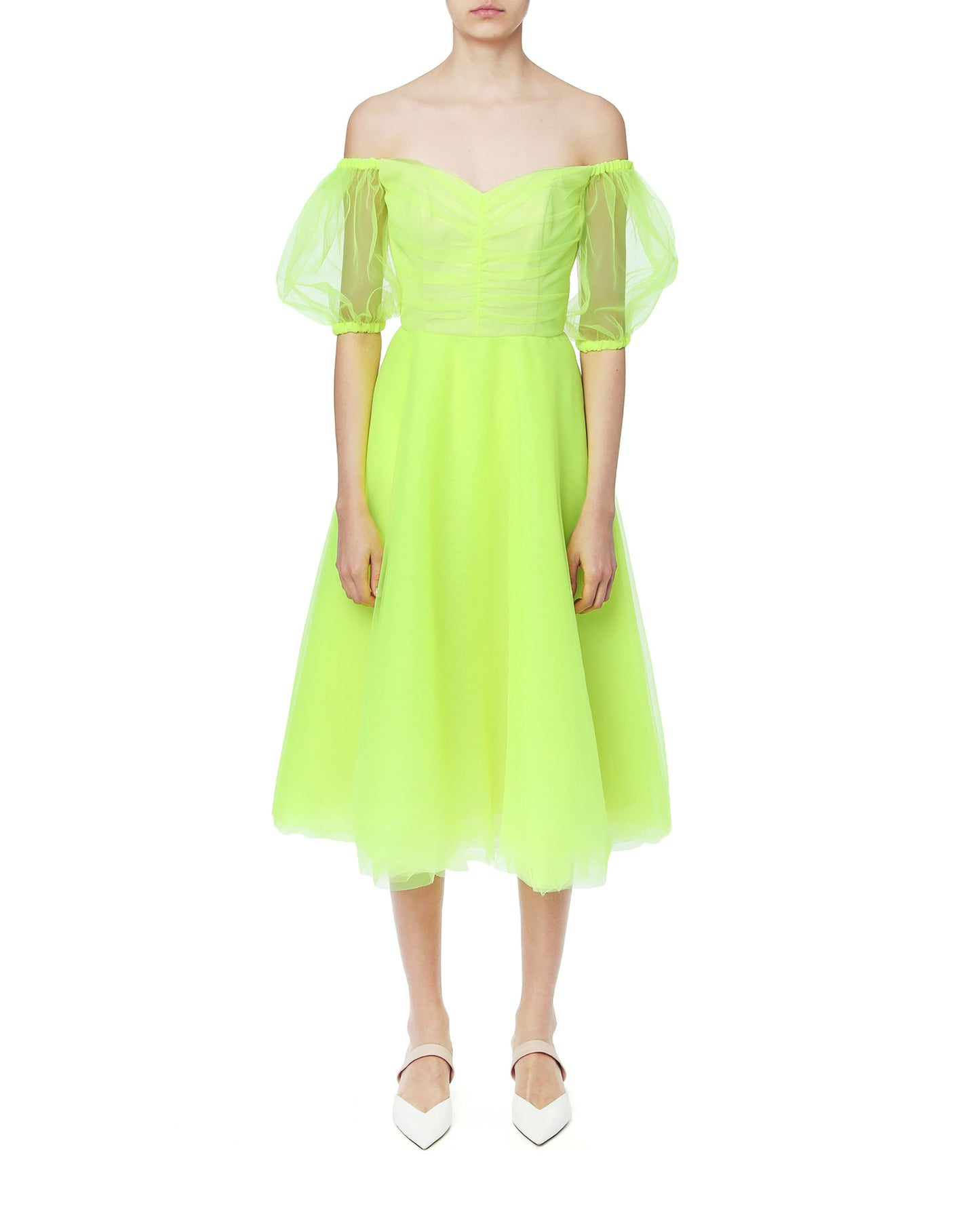 ANOUKI Off-shoulder tulle dress