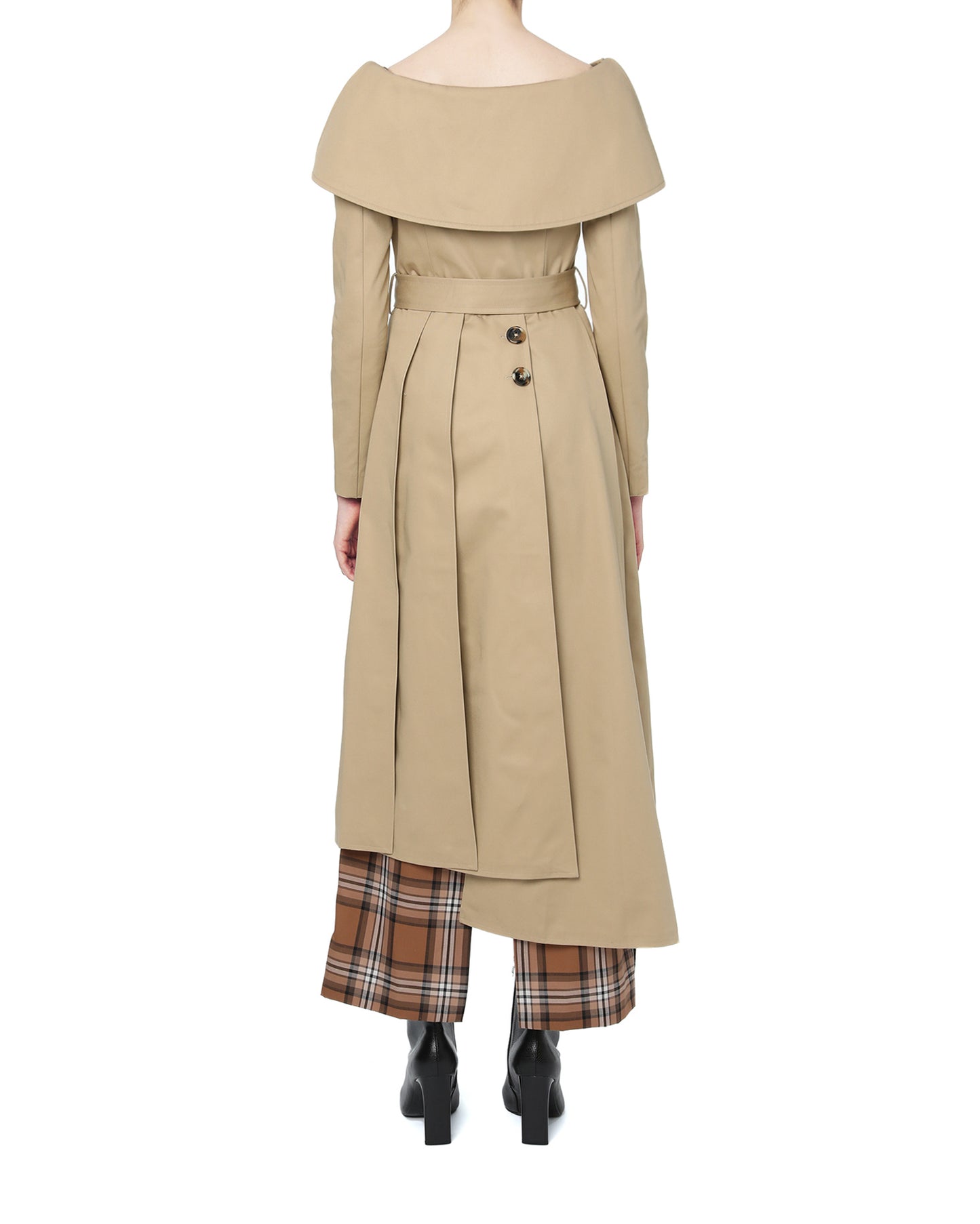 A.W.A.K.E. Off-shoulder trench coat