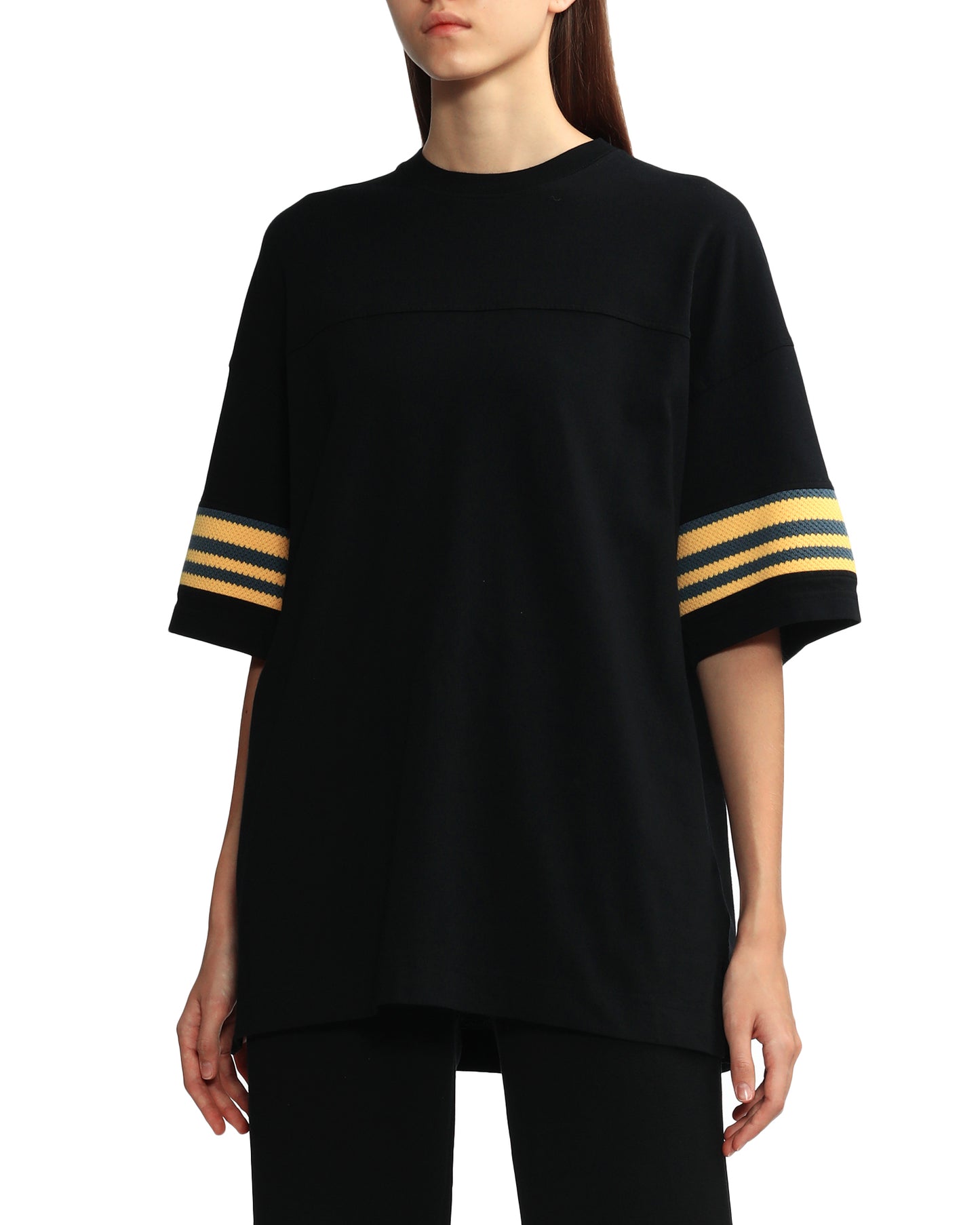 AMBUSH stripe trimmed tee black