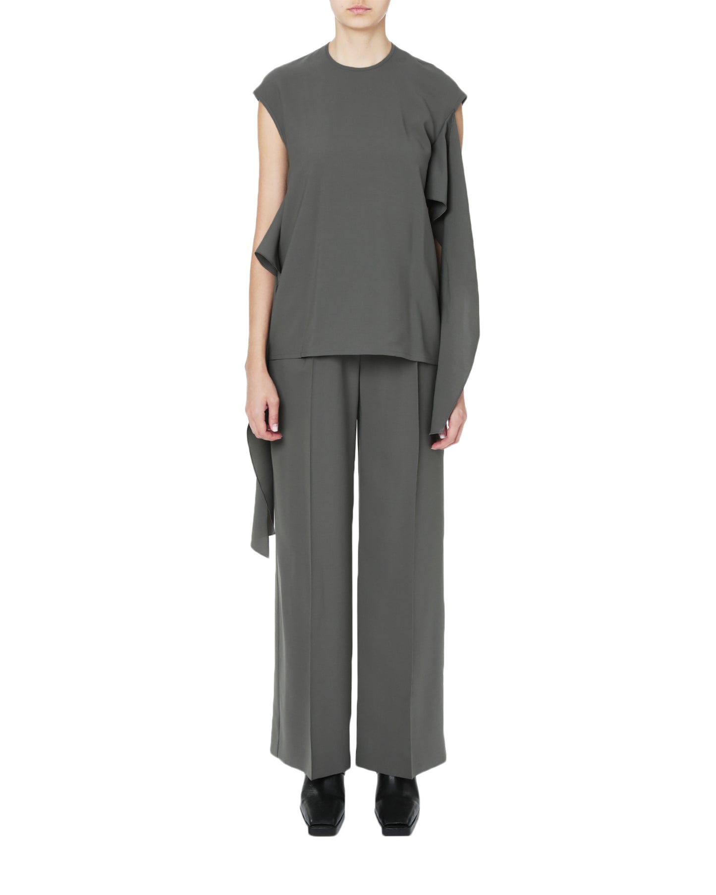 BEAUFILLE Asymmetrical drape top