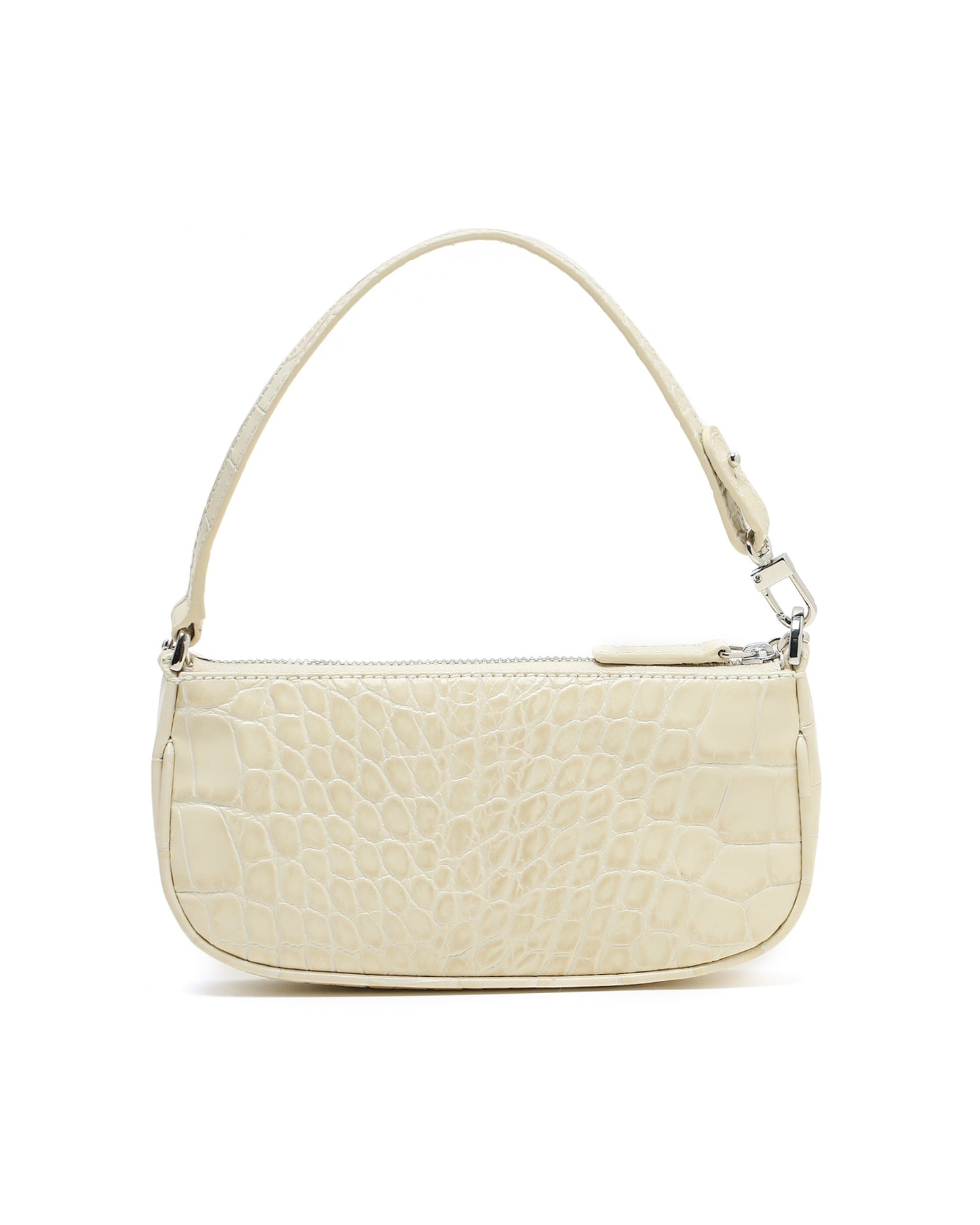 By Far Mini Rachel Croco Embossed leather shoulder bag