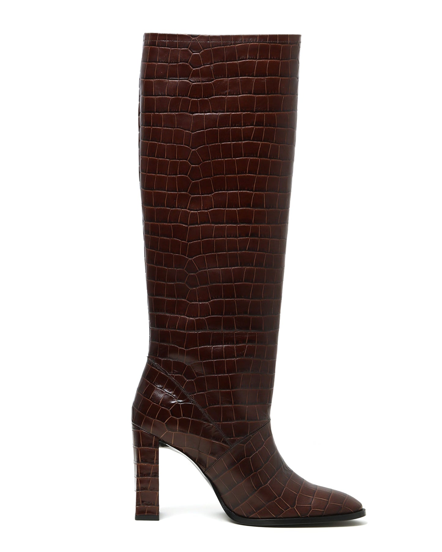 BY FAR Knee-length croc boots