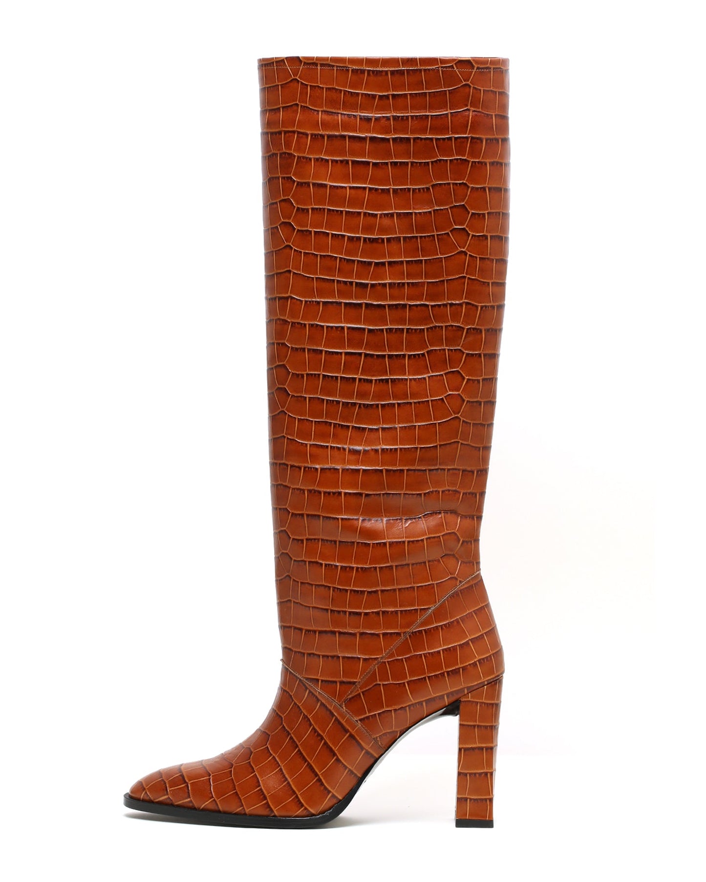 BY FAR Crocodile knee-length boots