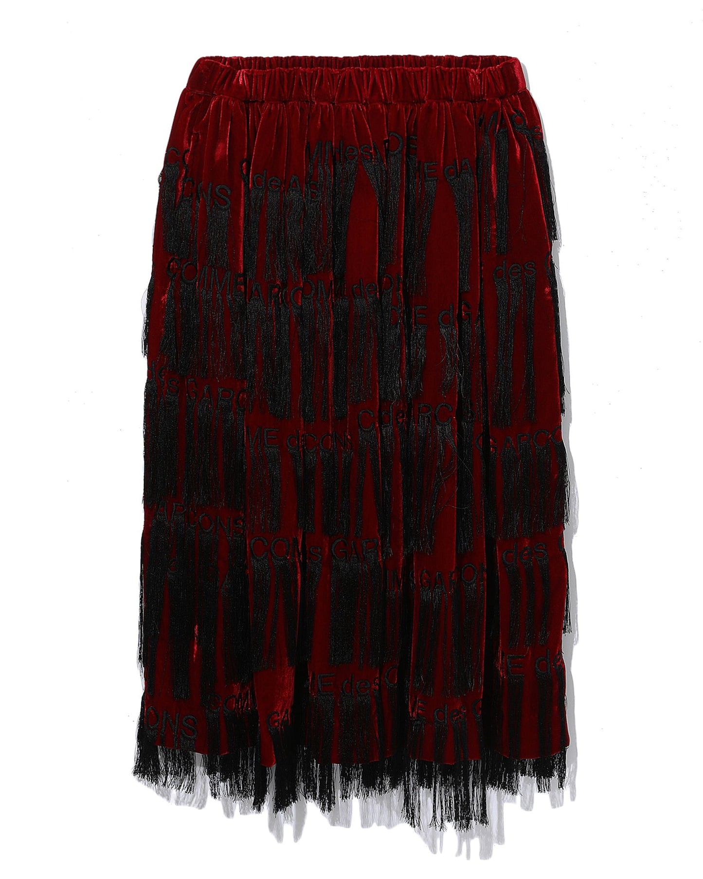 Comme Des Garcons Tiered fringes skirt