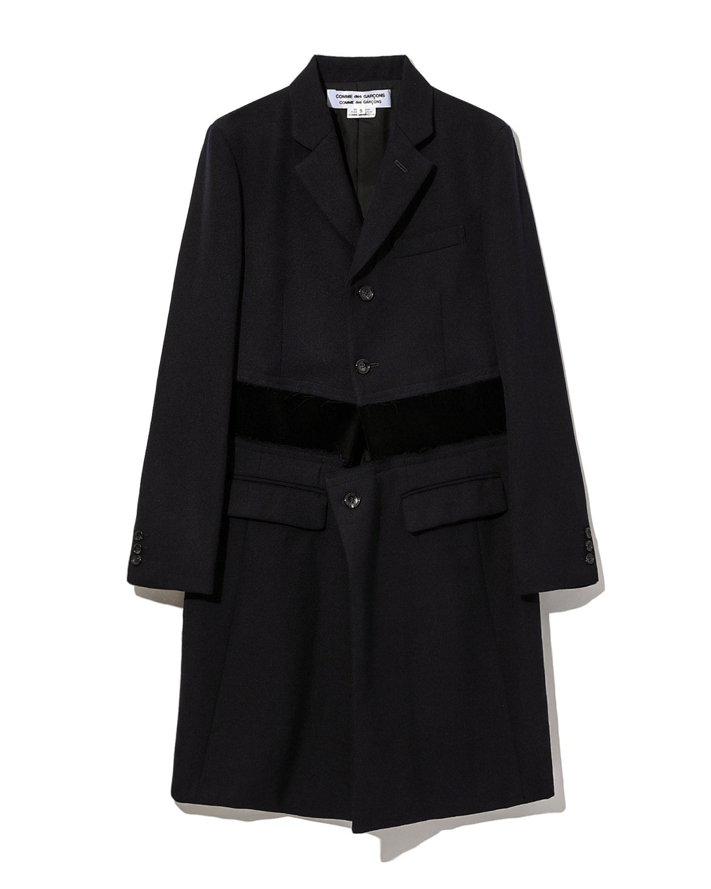 COMME DES GARCONS COMME DES GARCONS Panelled long blazer coat