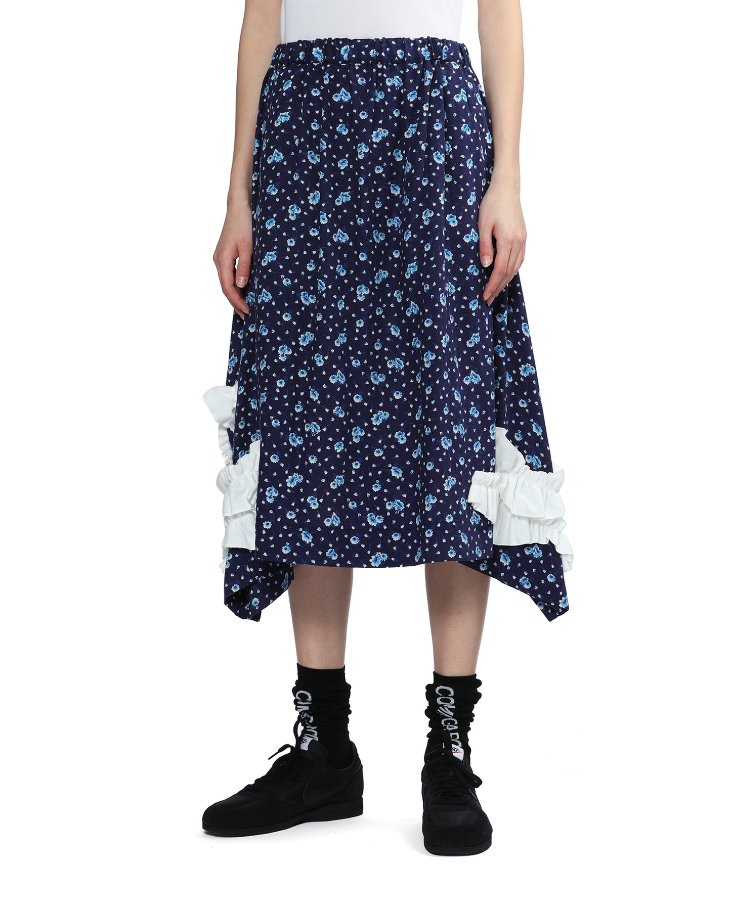 COMME DES GARCONS COMME DES GARCONS Floral midi skirt