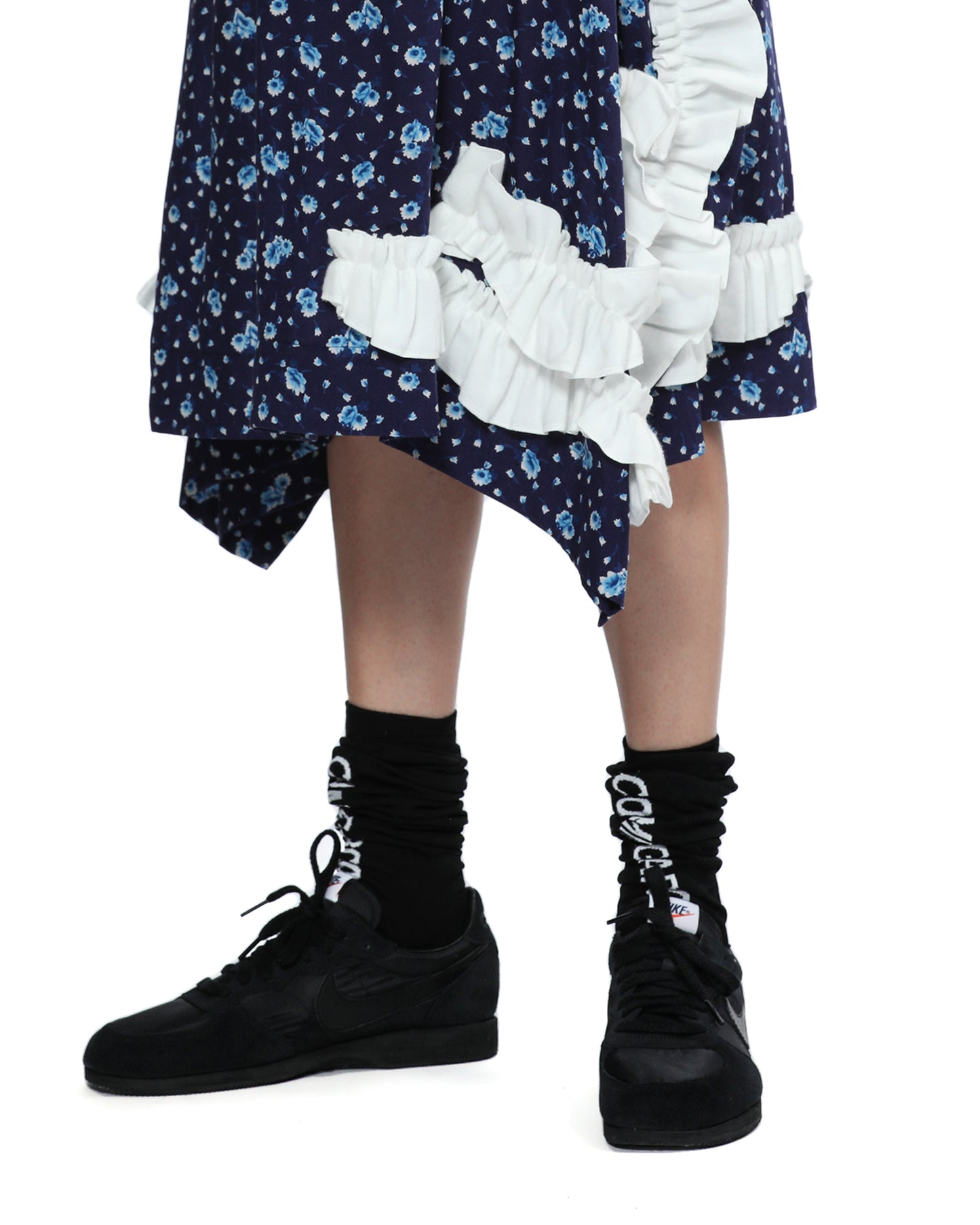 COMME DES GARCONS COMME DES GARCONS Floral midi skirt