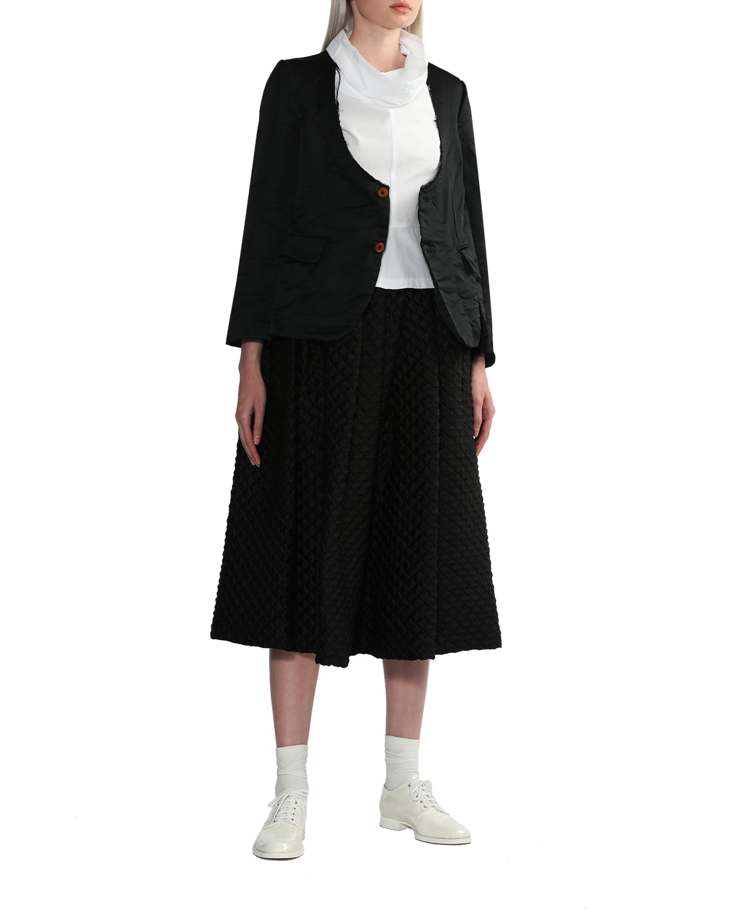 COMME DES GARCONS COMME DES GARCONS Squared midi skirt