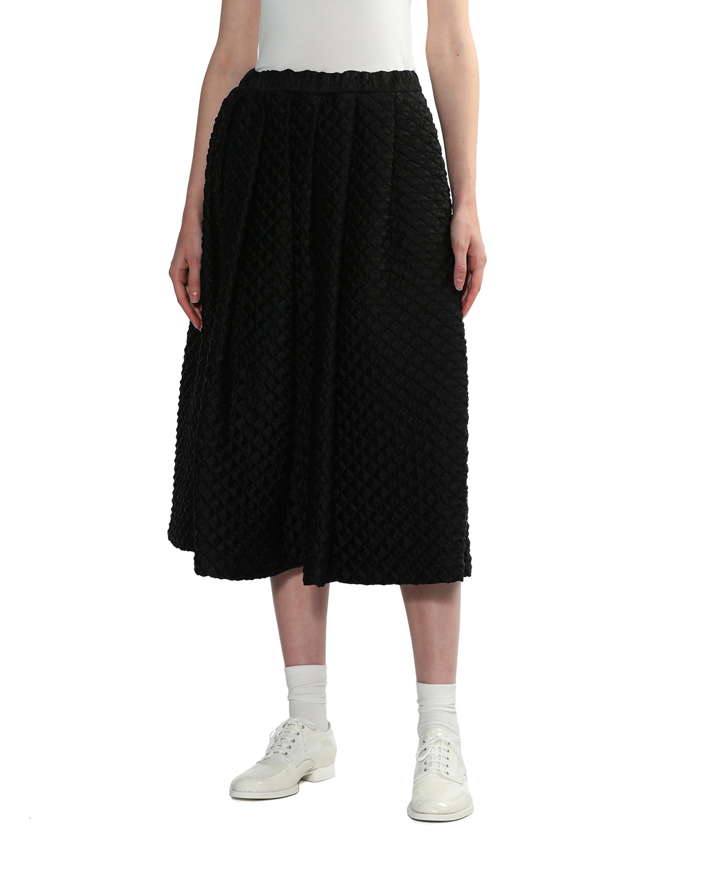 COMME DES GARCONS COMME DES GARCONS Squared midi skirt