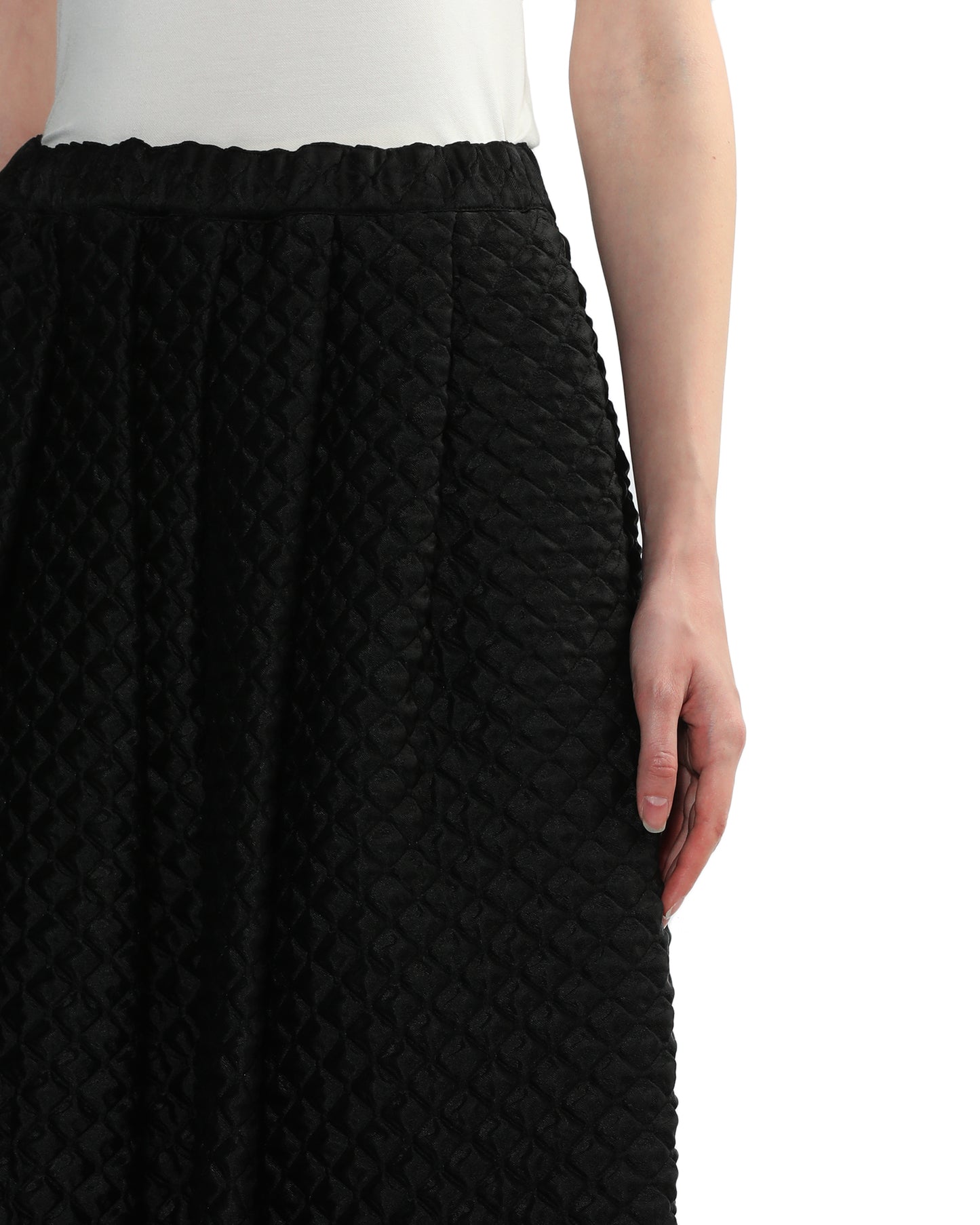 COMME DES GARCONS COMME DES GARCONS Squared midi skirt