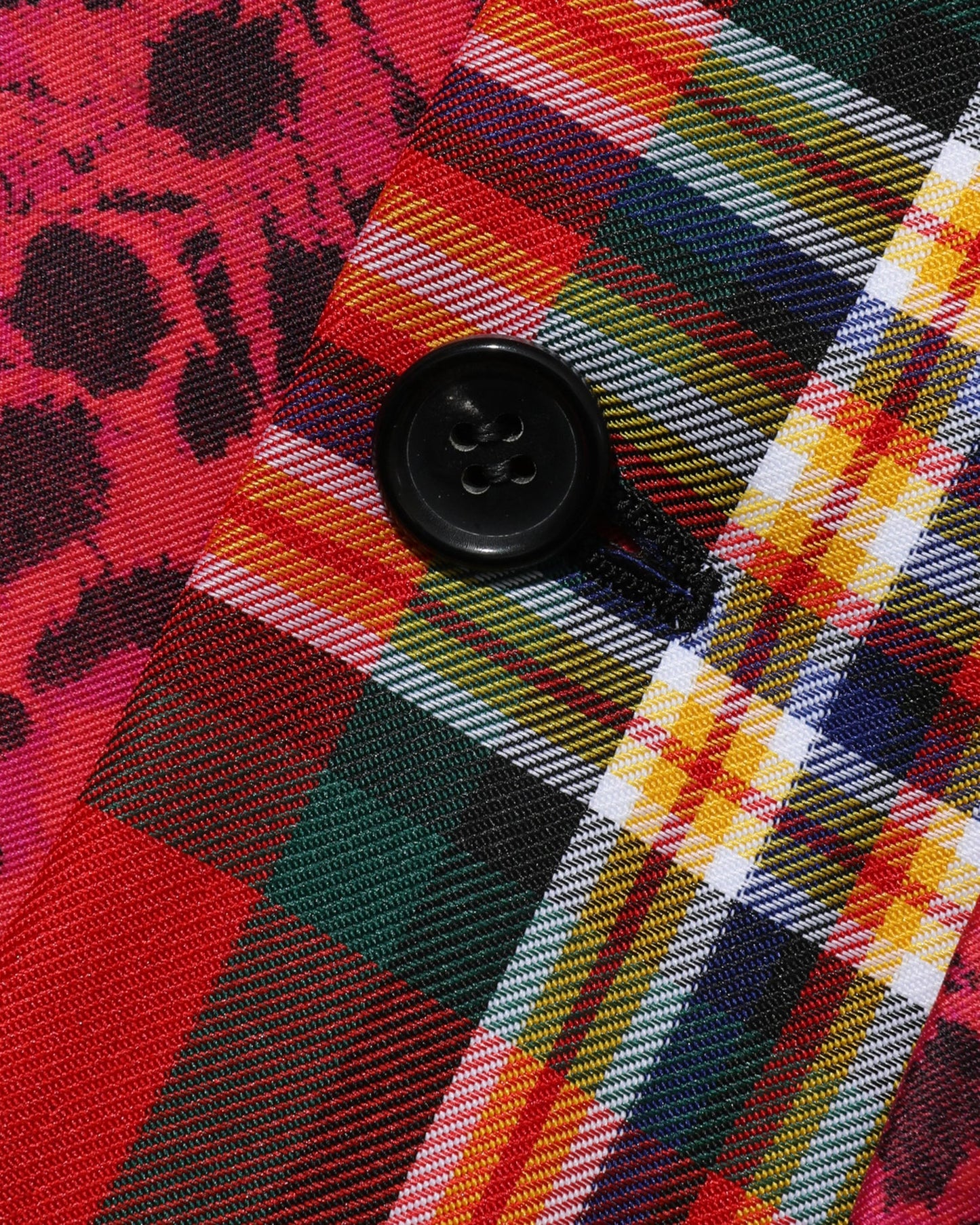 CDG HOMME PLUS Tartan animal print overcoat