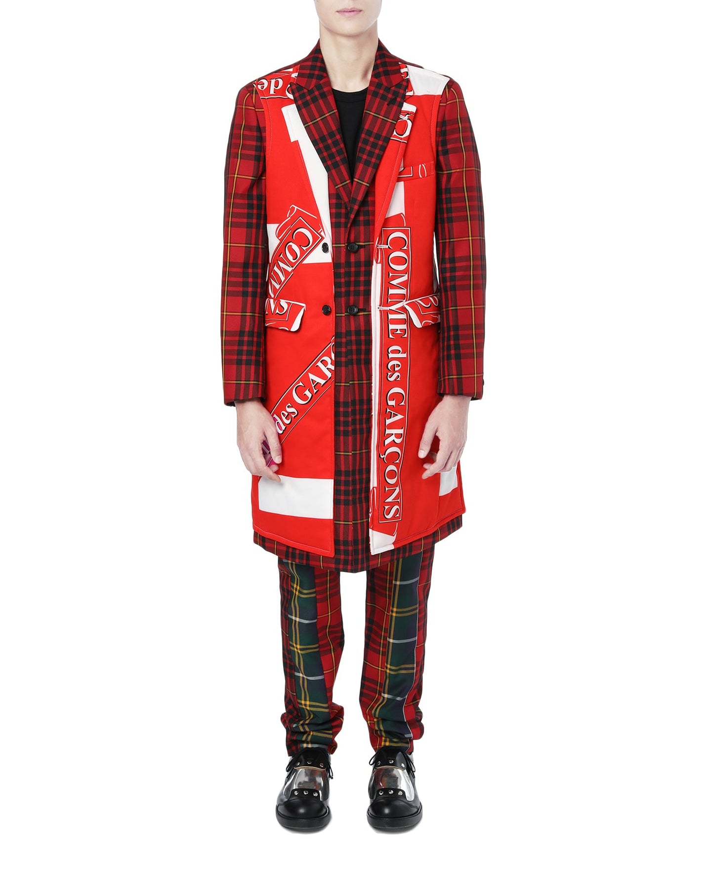 CDG HOMME PLUS Tartan x Katsuragi overcoat