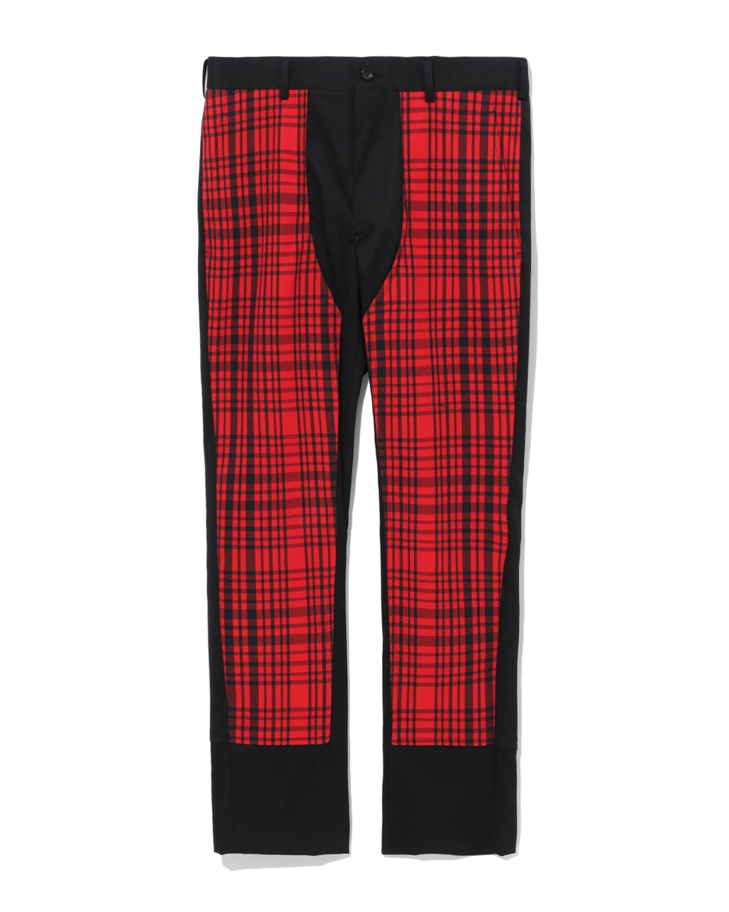 CDG HOMME PLUS Tartan fake layer pants