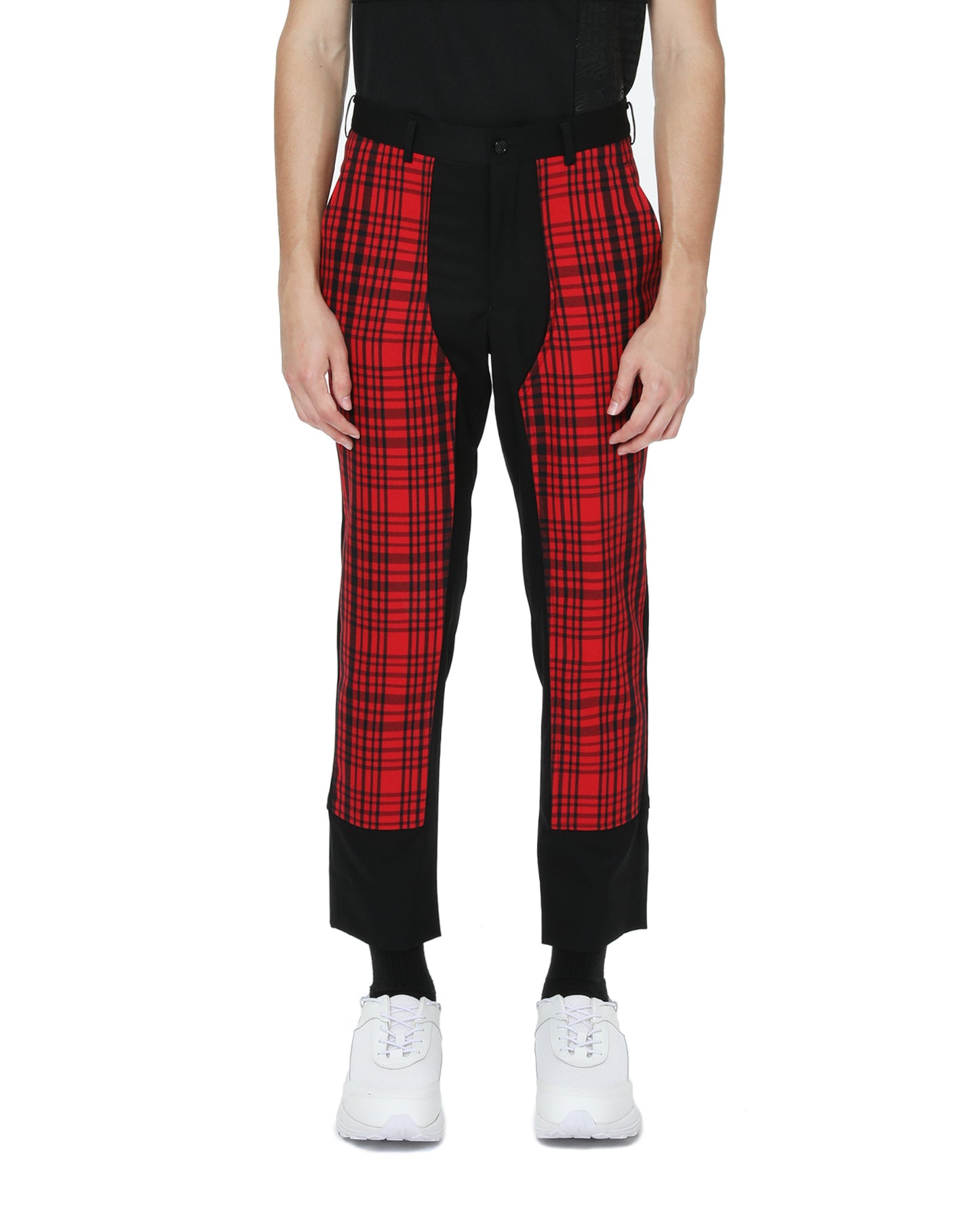 CDG HOMME PLUS Tartan fake layer pants