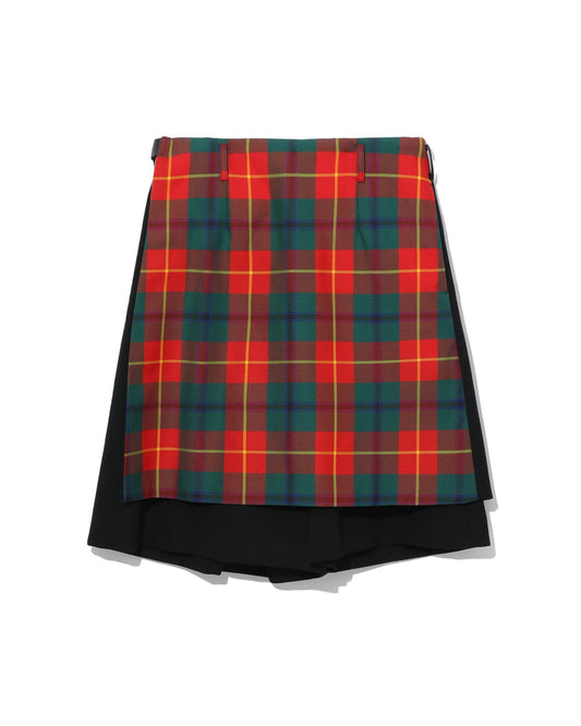 CDG HOMME PLUS Tartan skirt shorts