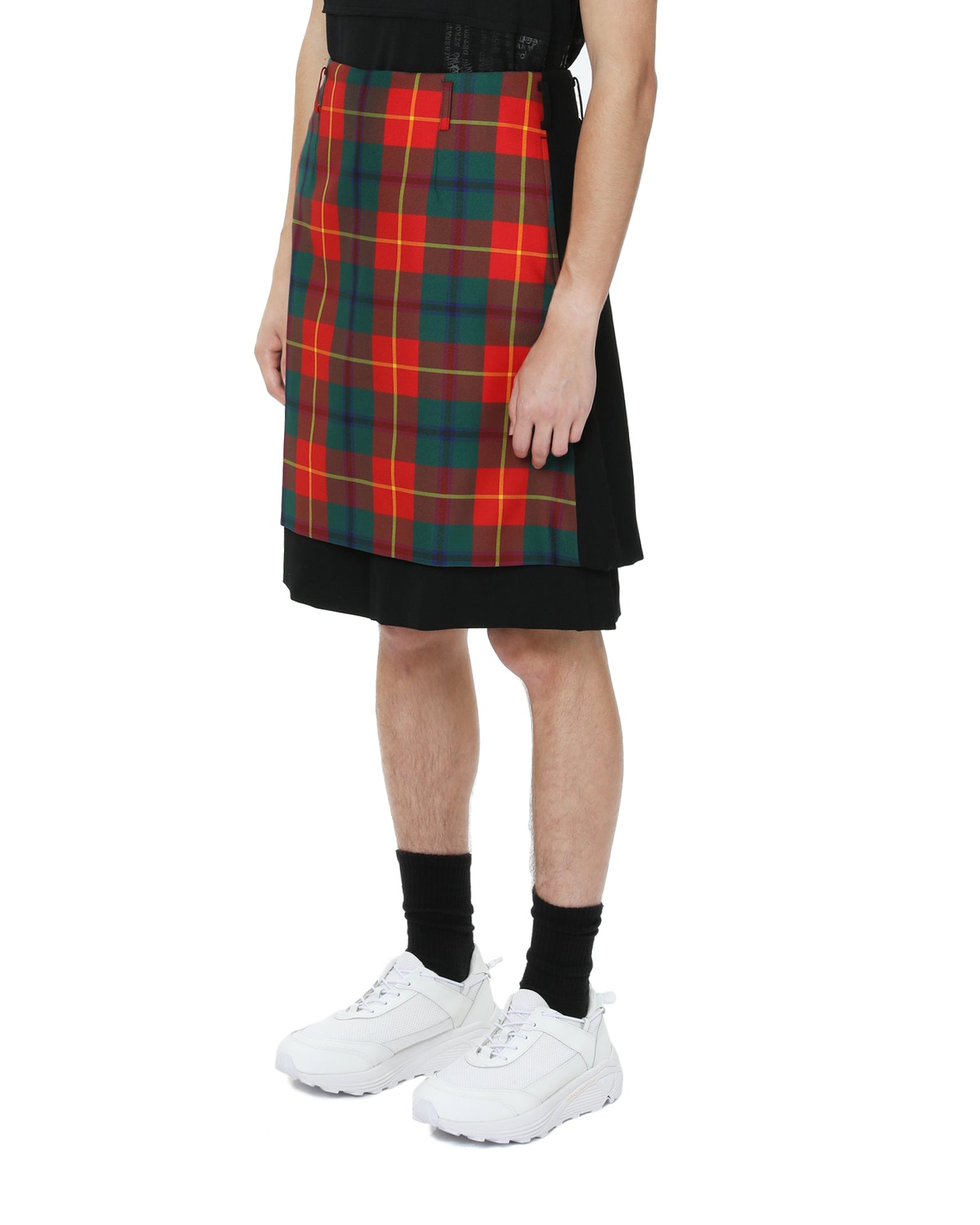 CDG HOMME PLUS Tartan skirt shorts