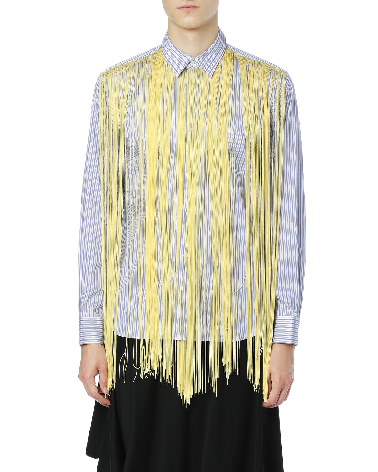 CDG HOMME PLUS Rayon fringe stripe shirt