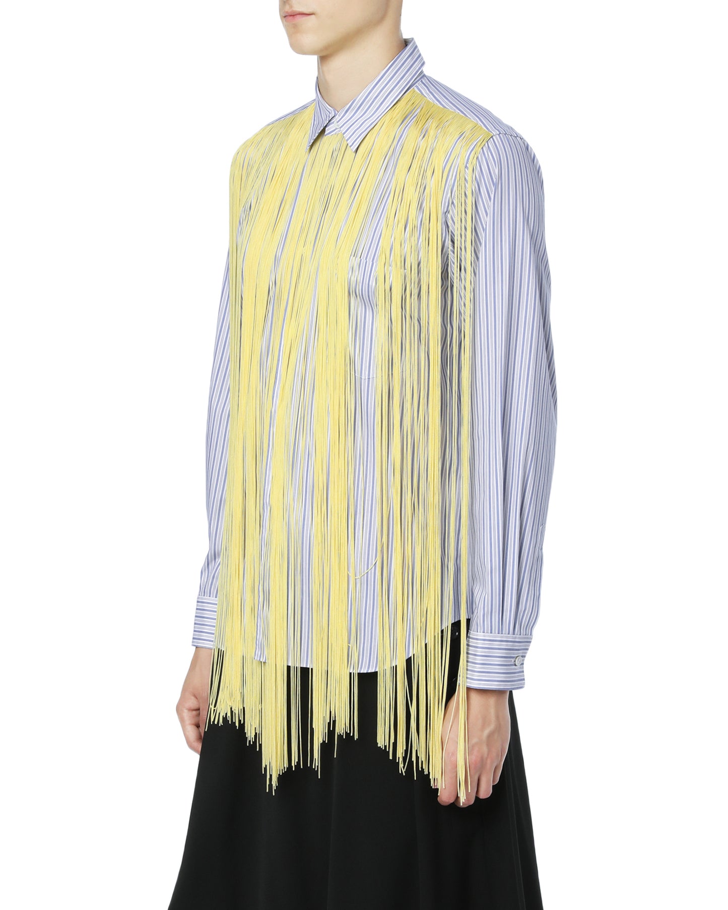 CDG HOMME PLUS Rayon fringe stripe shirt