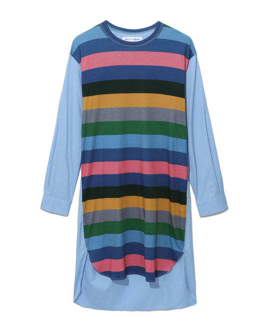 CDG SHIRT Colour block stripe long-fit tee