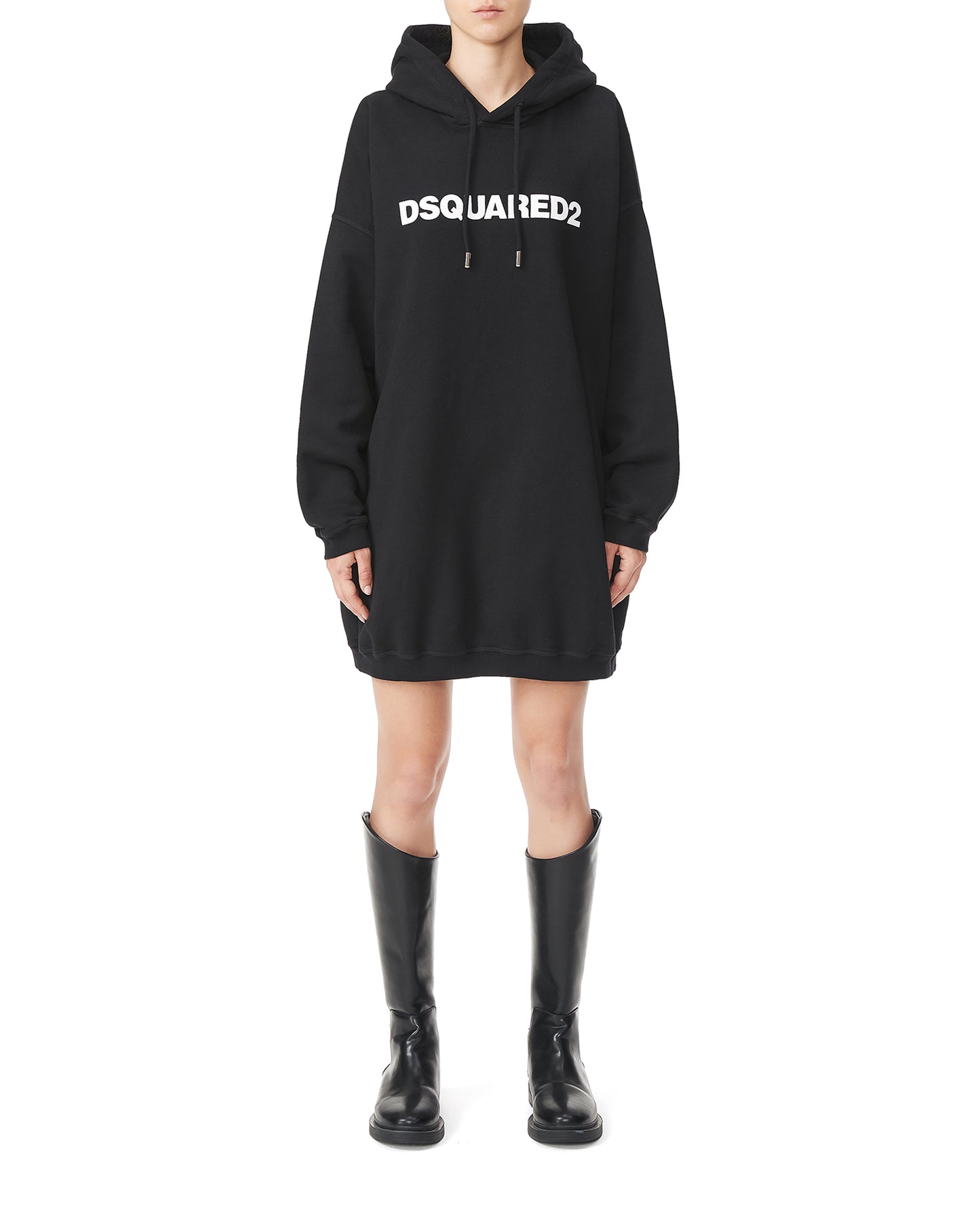 DSQUARED2 Logo print hooded sweat dress