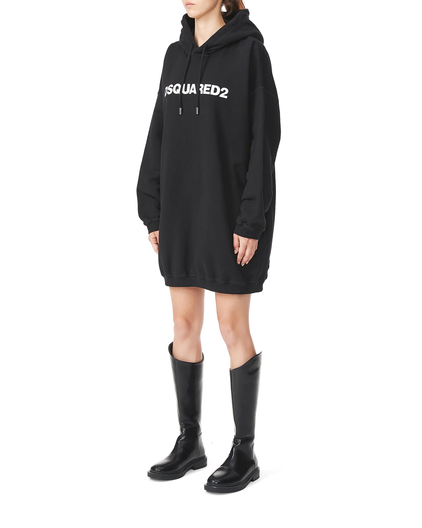 DSQUARED2 Logo print hooded sweat dress