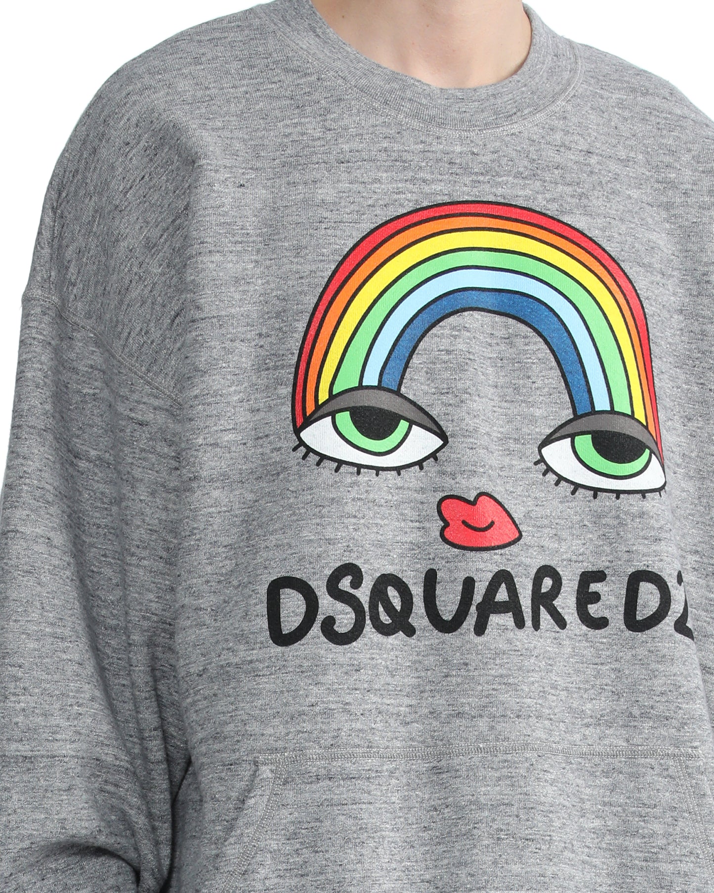 DSQUARED2 Logo print rainbow sweatshirt