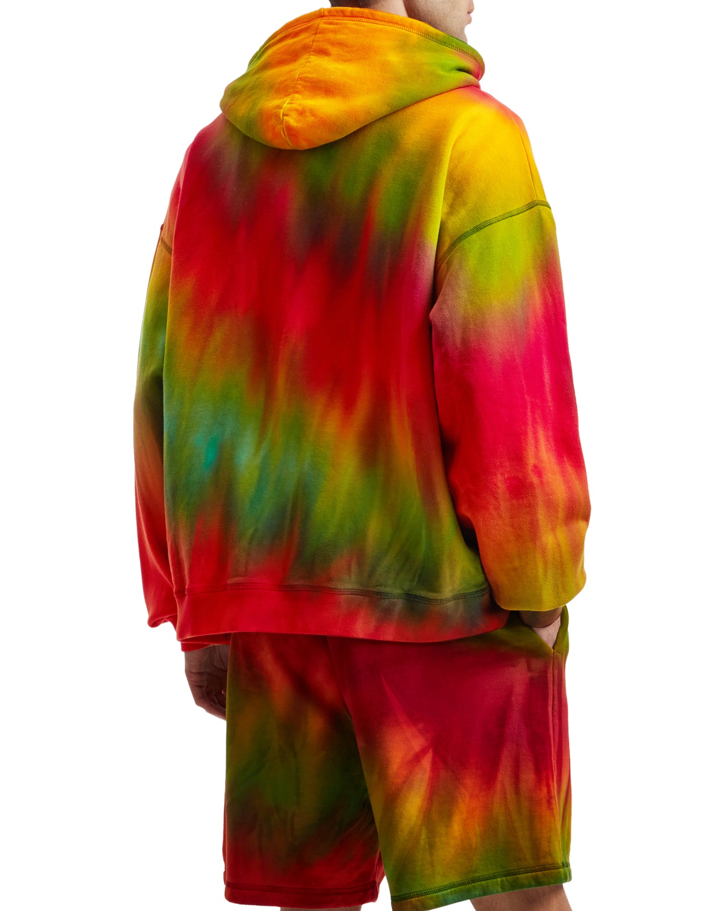 DSQUARED2 Mirrored logo tie-dye hoodie