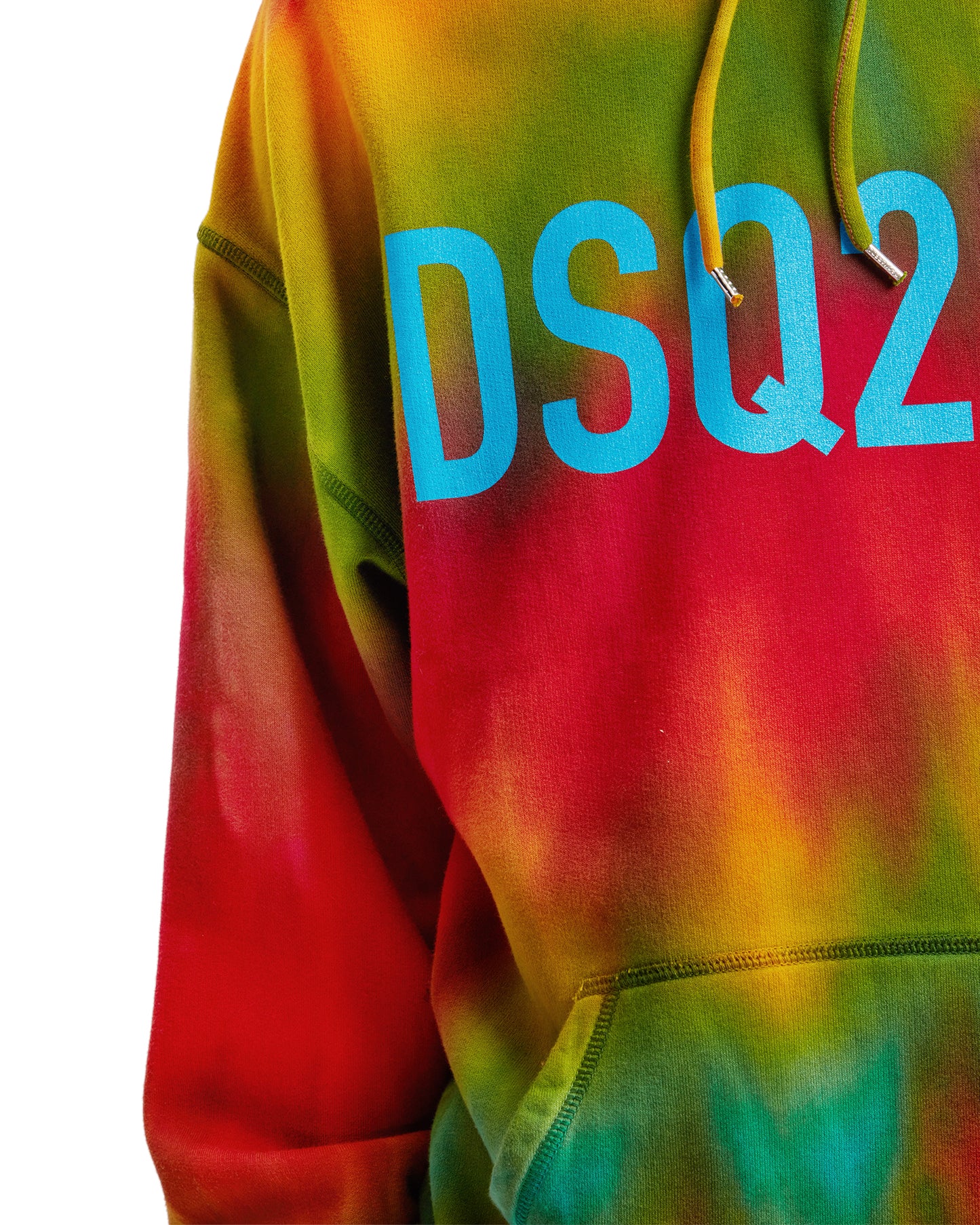 DSQUARED2 Mirrored logo tie-dye hoodie