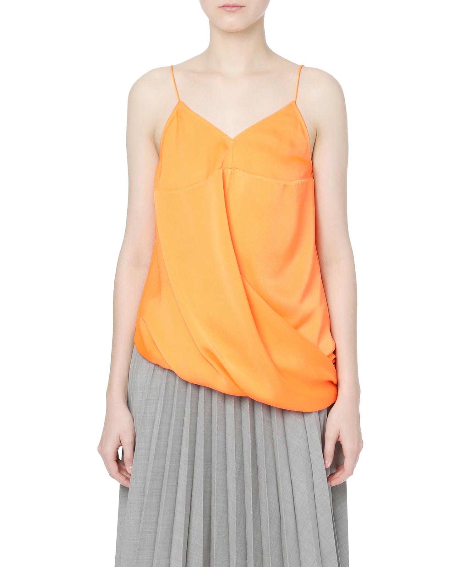 DAWEI Asymmetric gathered camisole