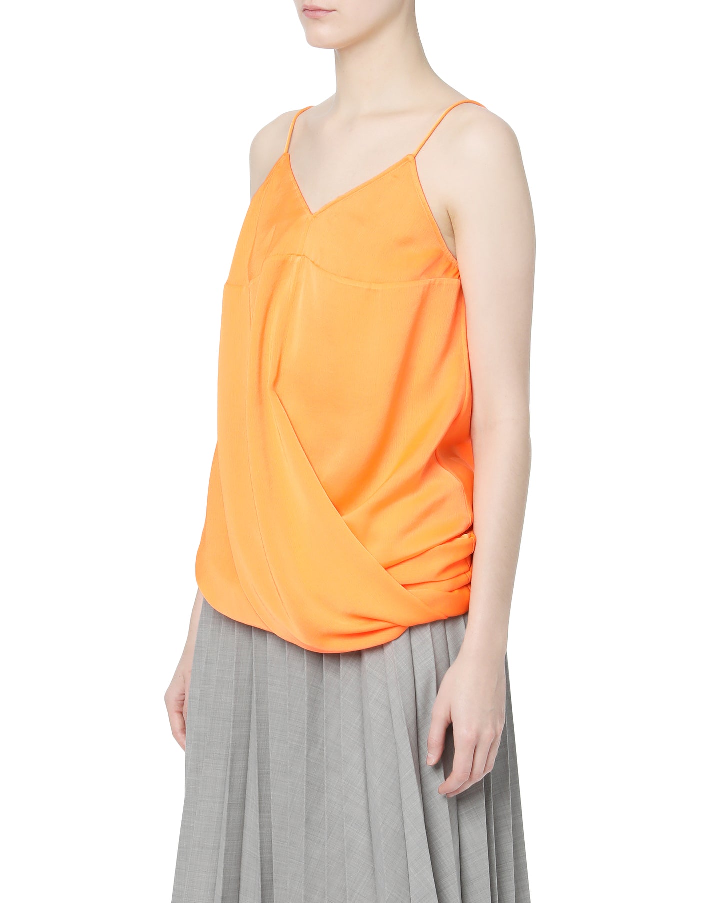 DAWEI Asymmetric gathered camisole