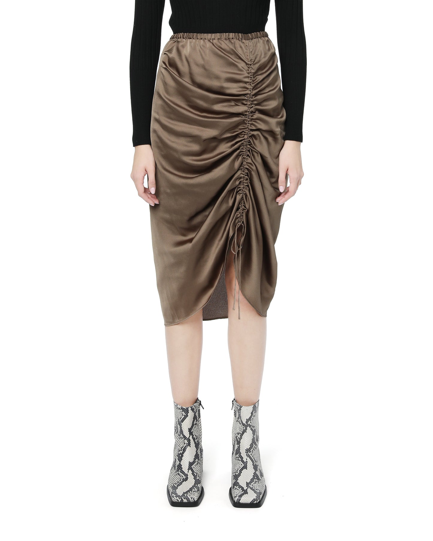 DESIGNERS REMIX Lauren ruched pencil skirt