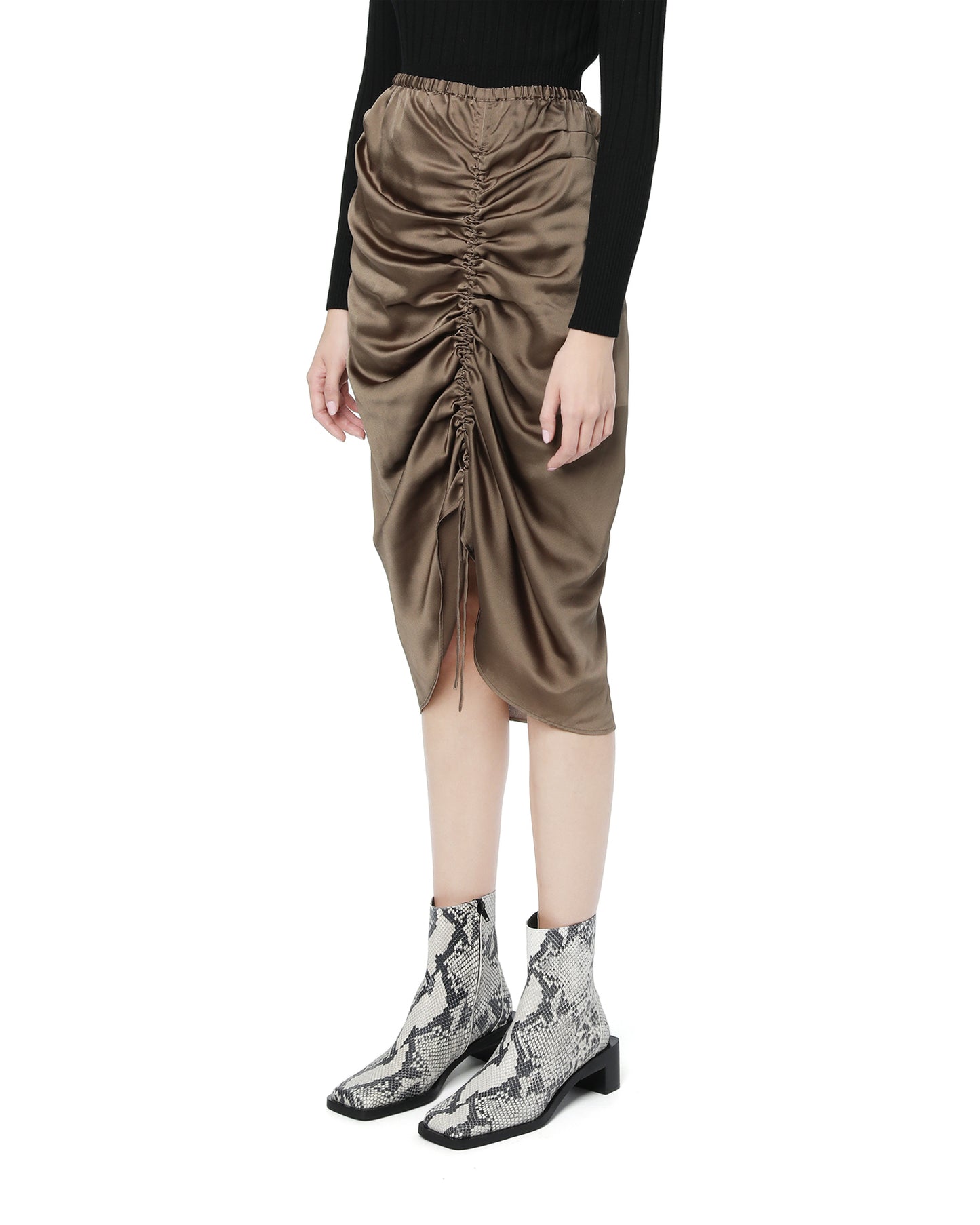 DESIGNERS REMIX Lauren ruched pencil skirt