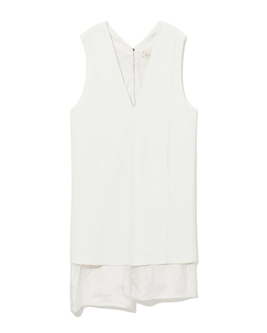 D'DEMOO V-neck layered sleeveless dress