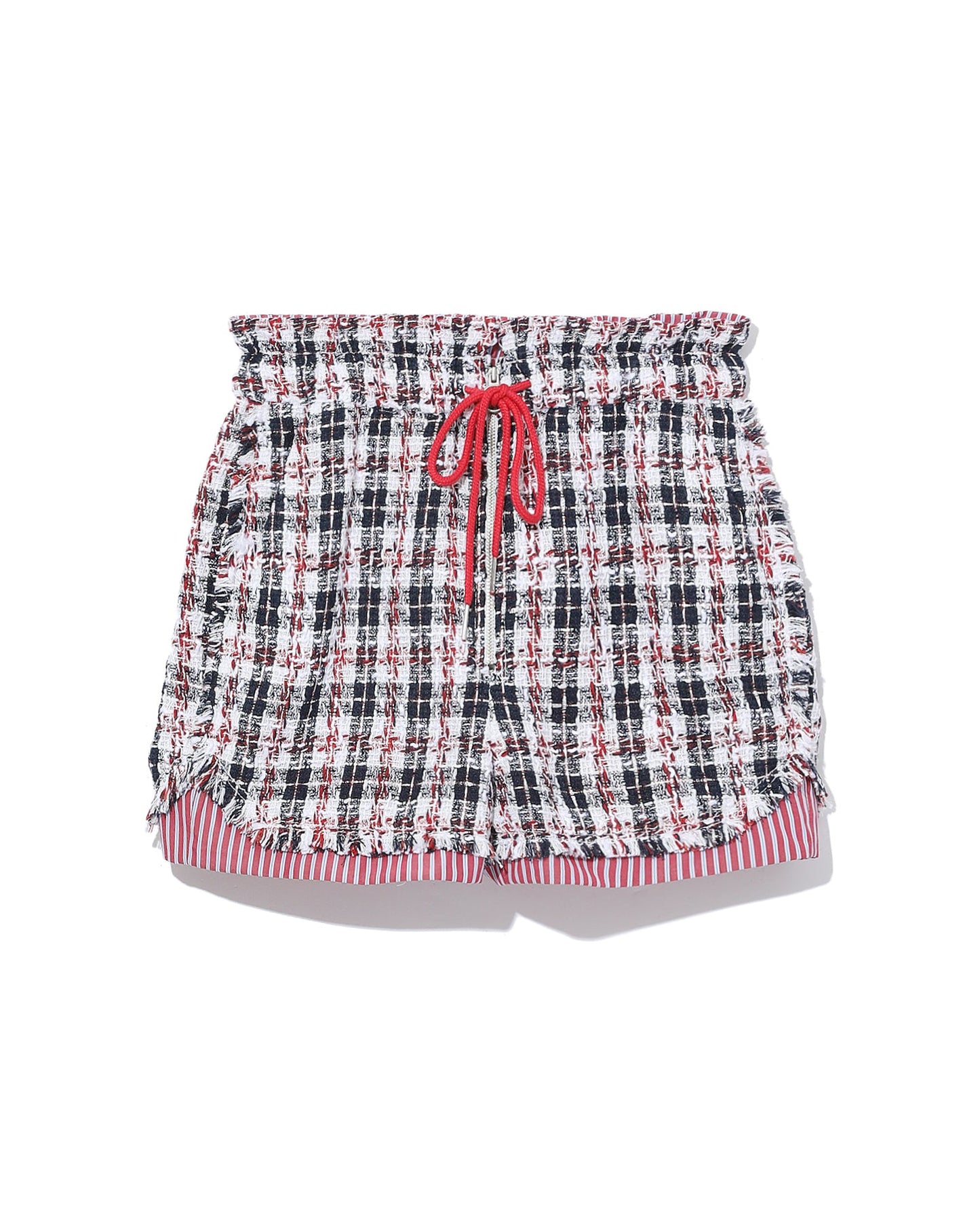 ECHTEGO Tweed drawstring shorts