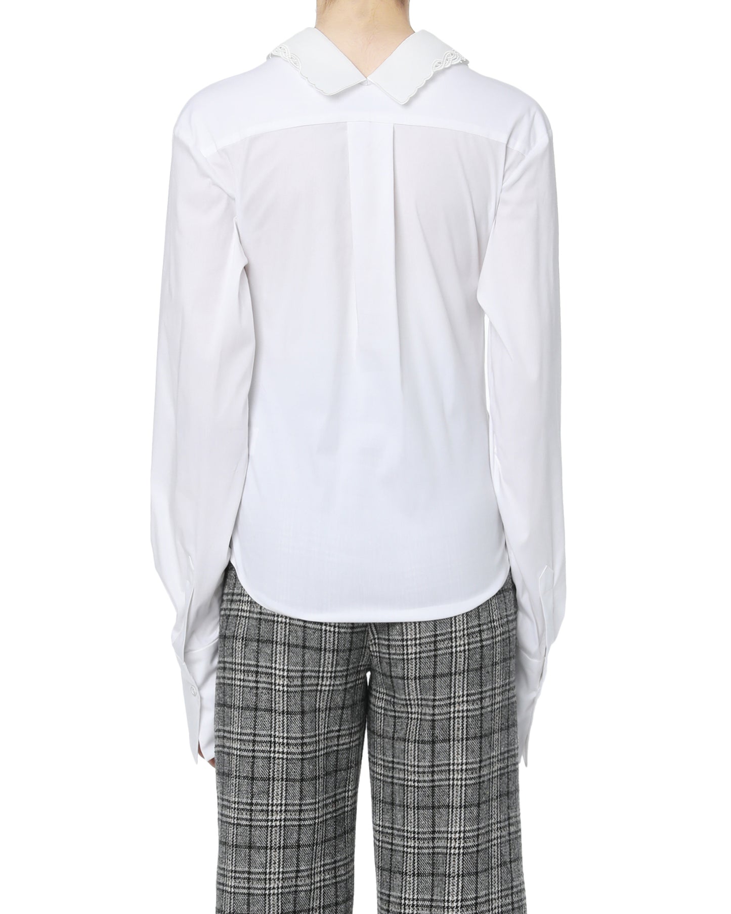 ECHTEGO Tie front layered shirt