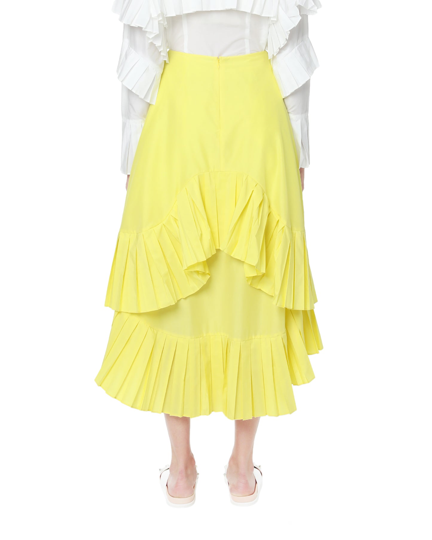 ENFOLD Pleated layered skirt